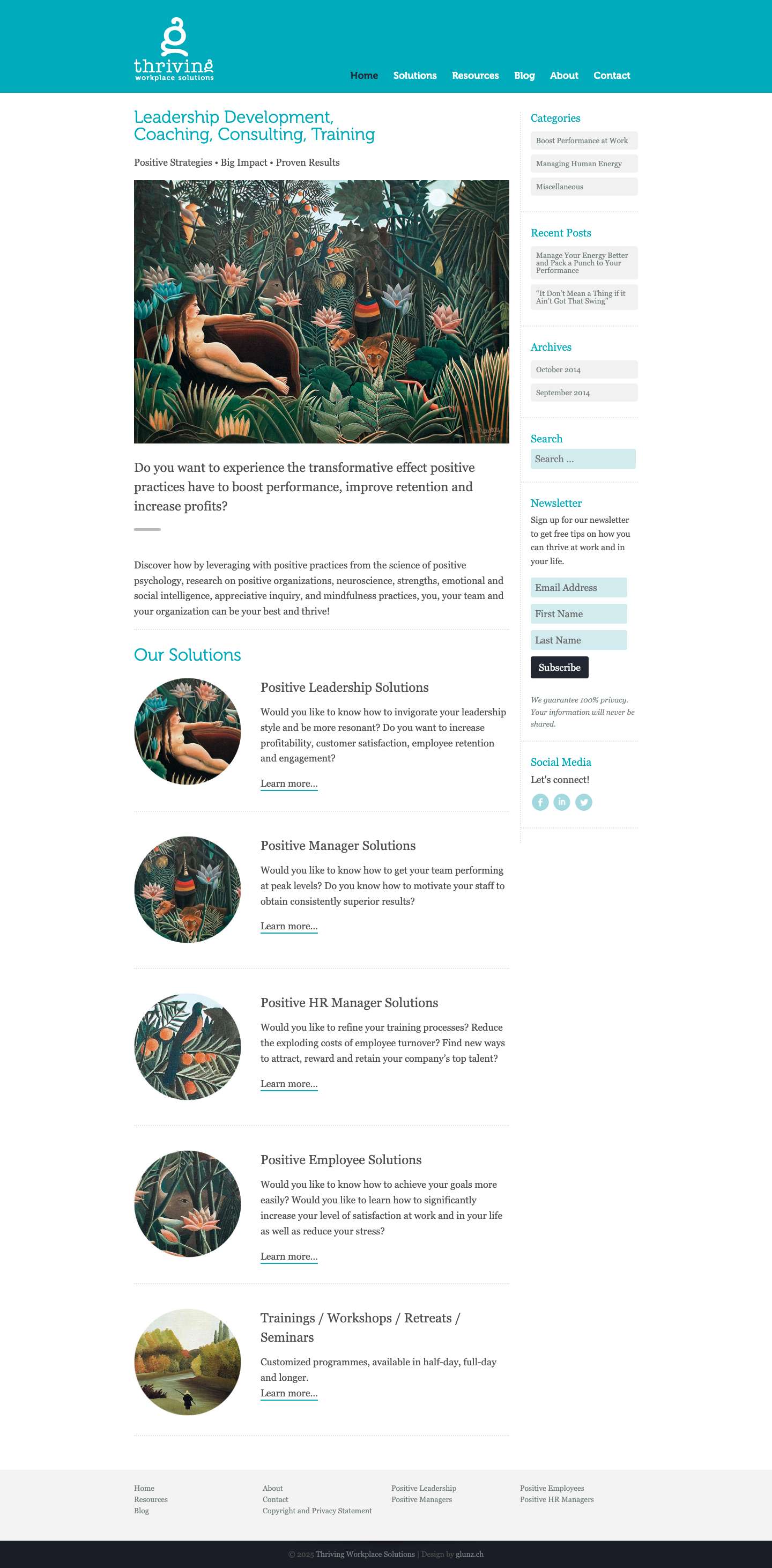 Thriving Workplace Solutions | Leadership Development, Coaching, Consulting, Training - Full Screenshot