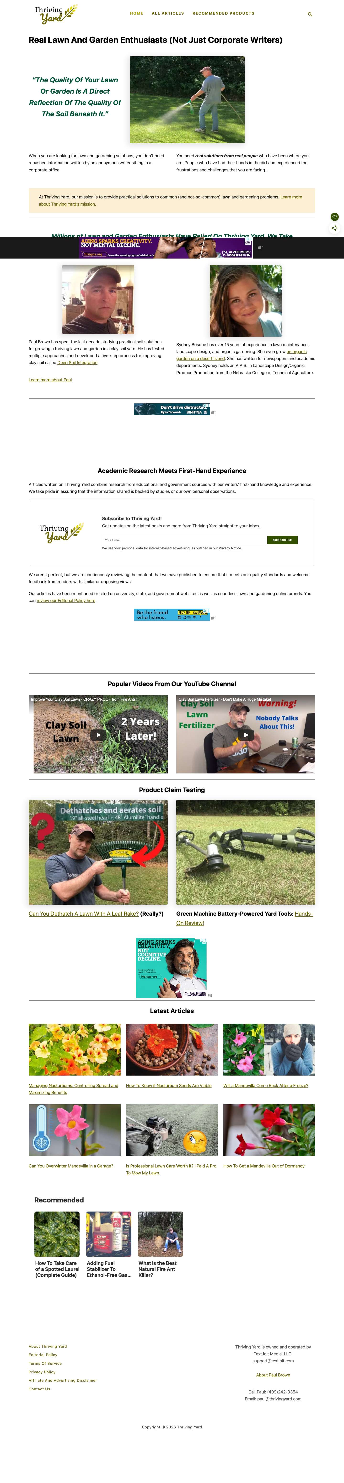 Thriving Yard – Tips On Growing A Healthy, Thriving YardMagnifying Glass - Full Screenshot