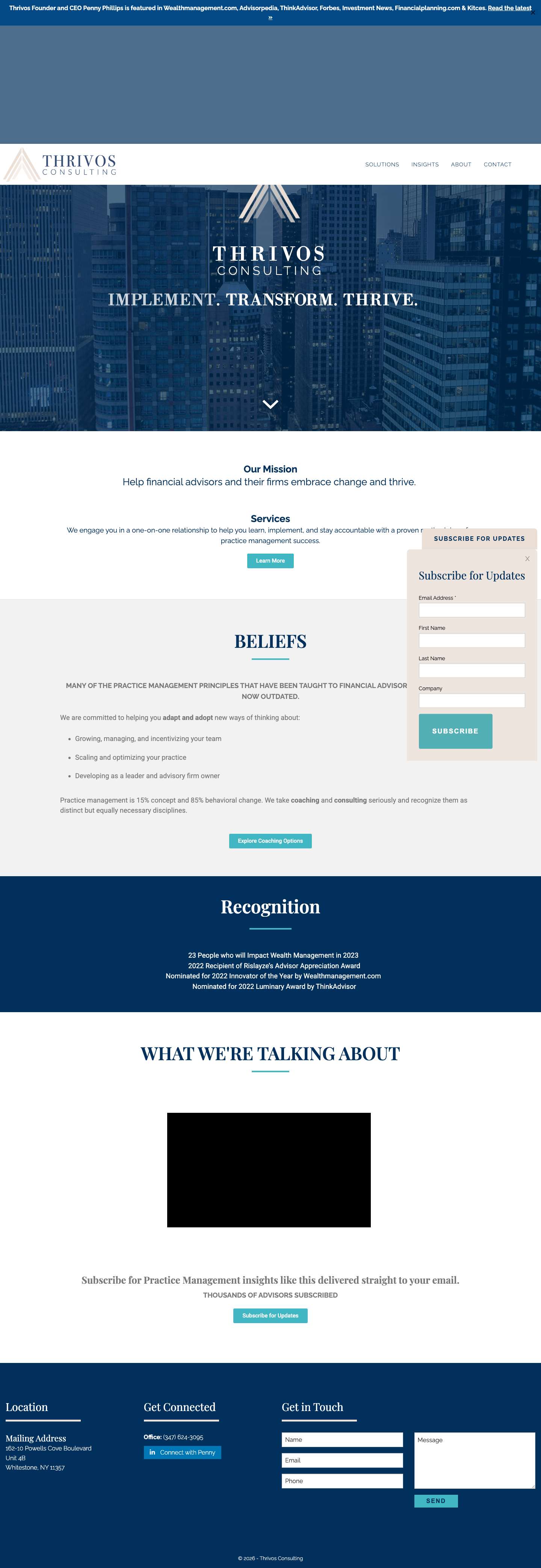 Home - Thrivos Consulting - Full Screenshot
