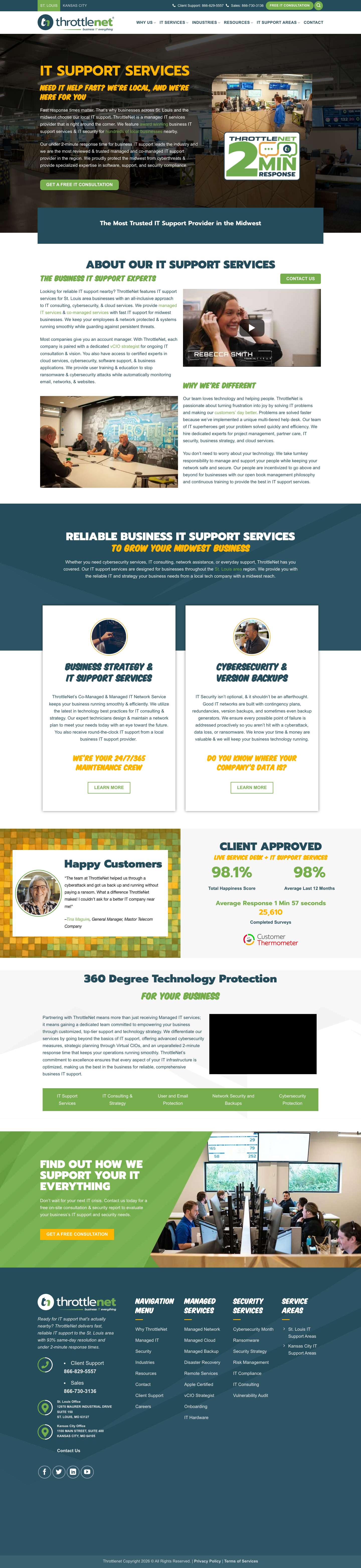 ThrottleNet Business IT Support Services Near Me - Full Screenshot