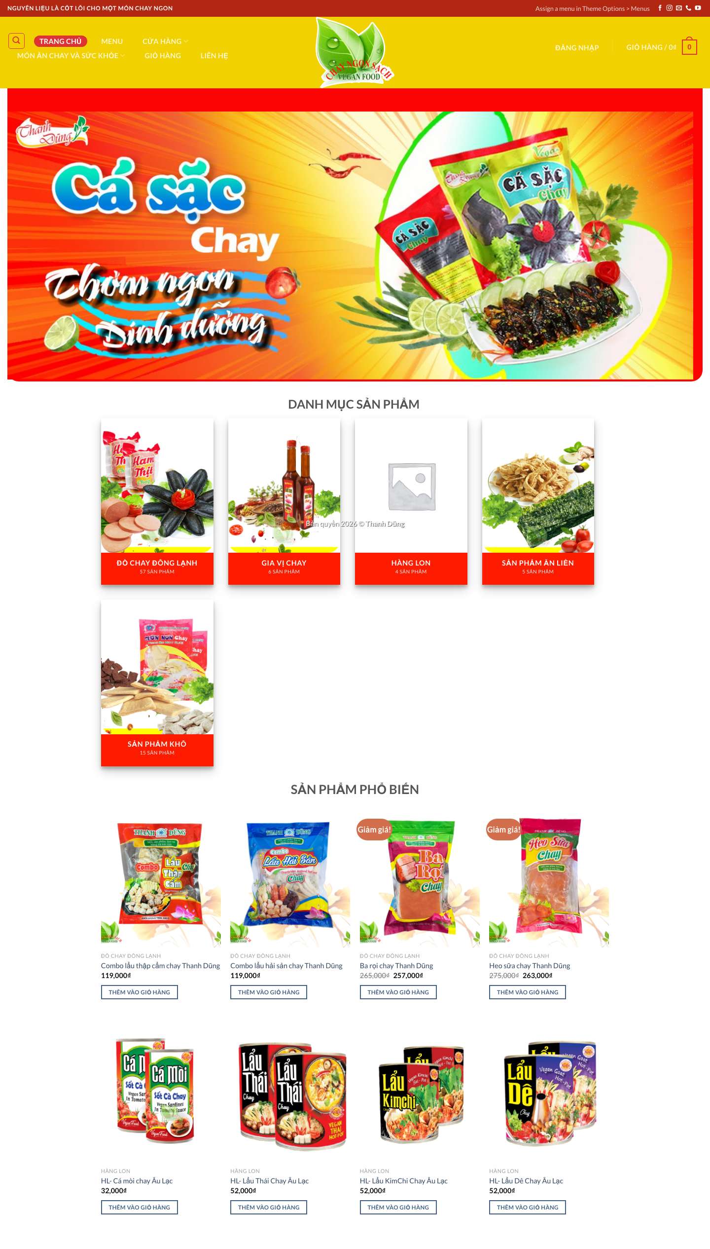 THỰC PHẨM CHAY NGON SẠCH – DINH DƯỠNG THUẦN CHAY - Full Screenshot