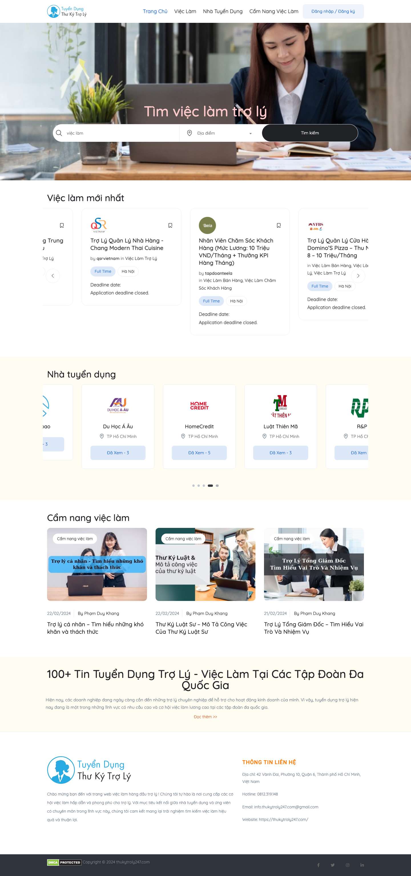 100+ Tuyển Dụng Trợ Lý - Việc Làm Ở Các Tập Đoàn Đa Quốc Gia - Full Screenshot