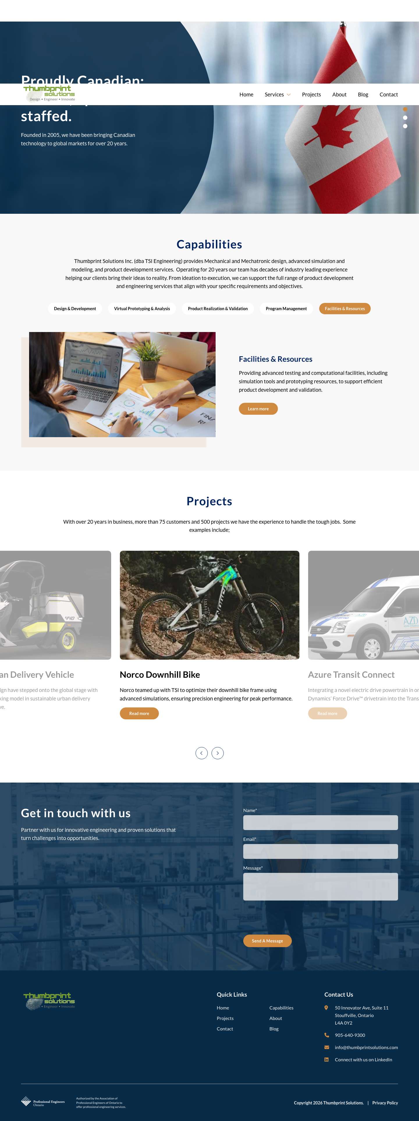 Home - Thumbprint Solutions - Full Screenshot
