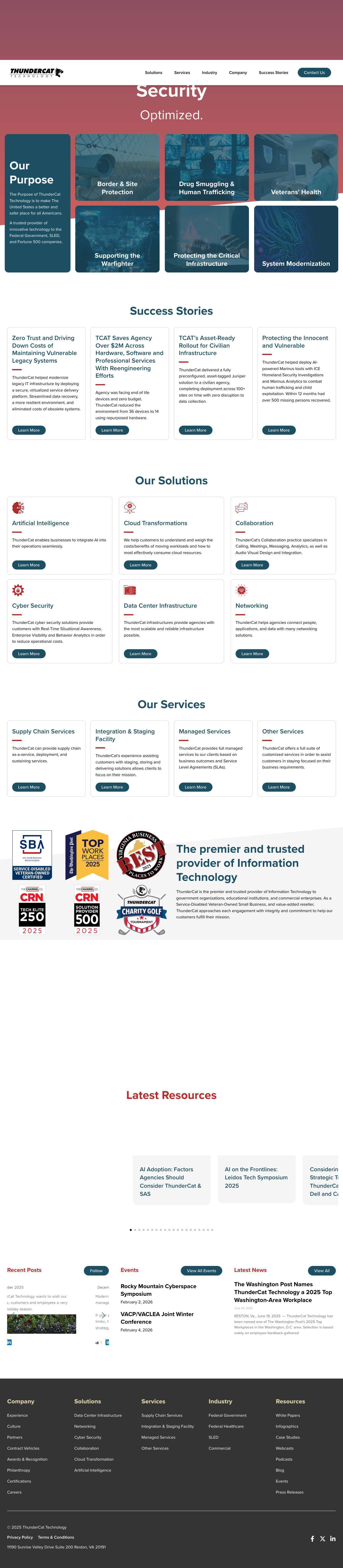 Homepage - ThunderCat Technology - Full Screenshot