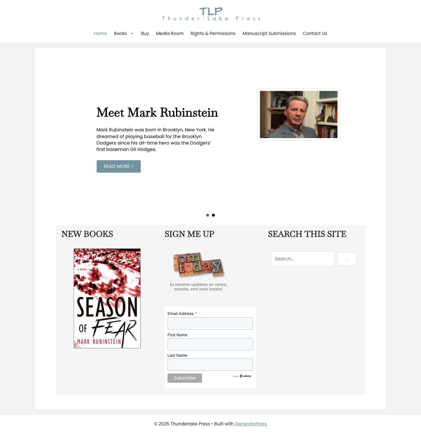 Thunderlake Press – Publisher - Full Screenshot