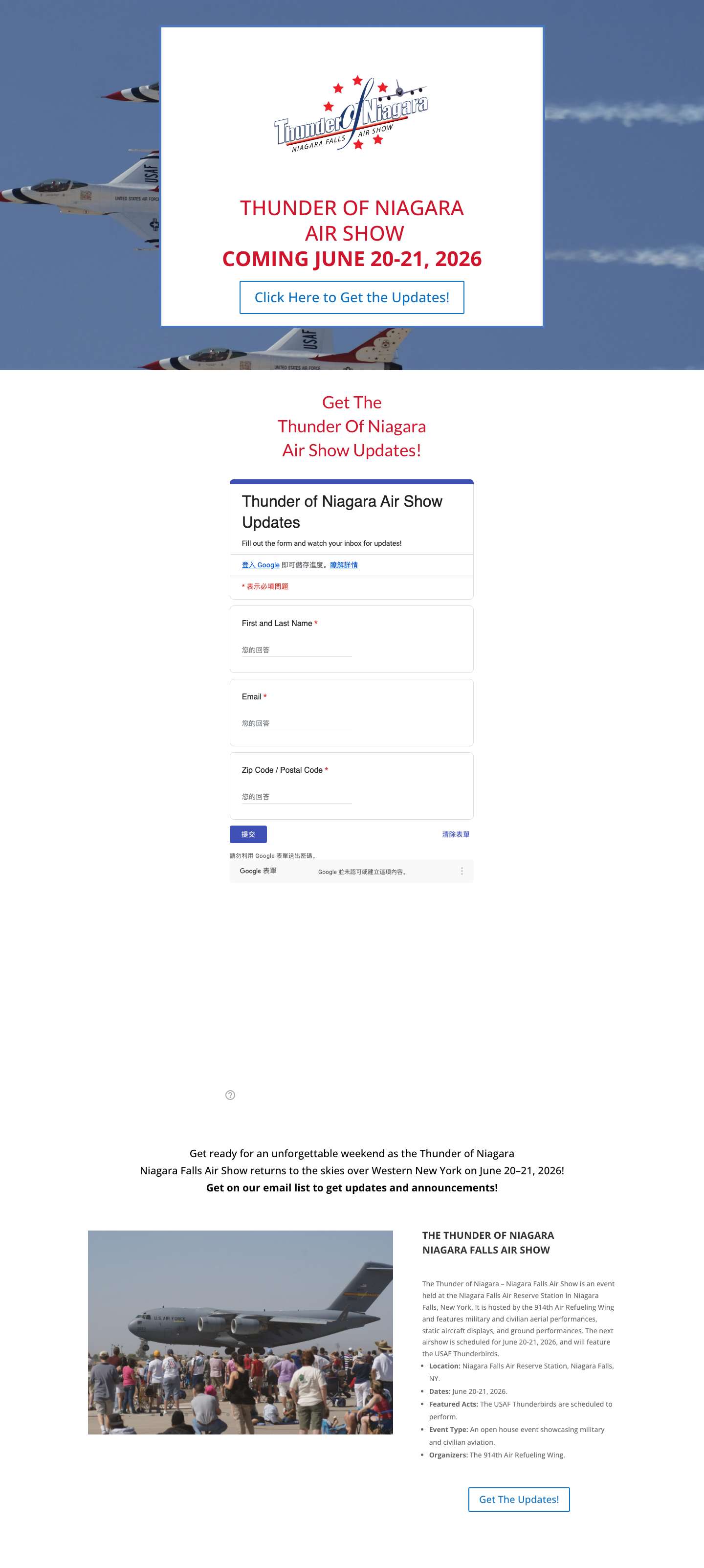 Landing2025 - Thunder of Niagara Air Show - Full Screenshot