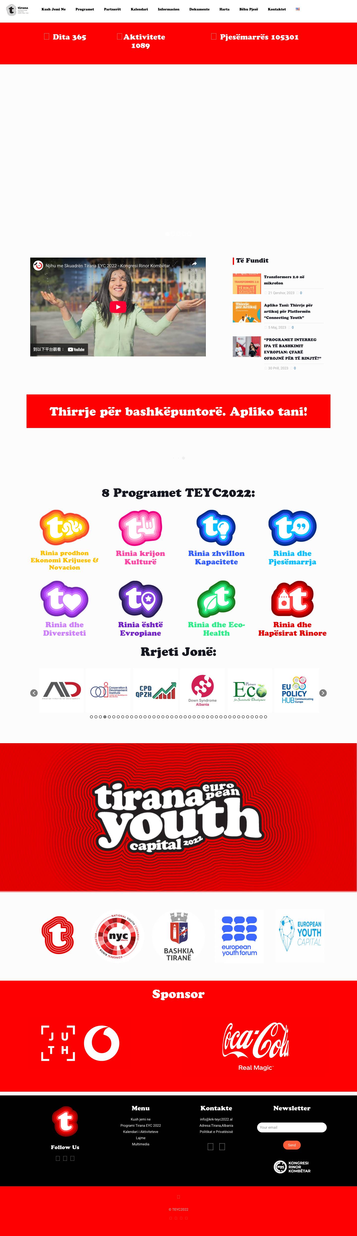 TiranaEYC2022 - Full Screenshot