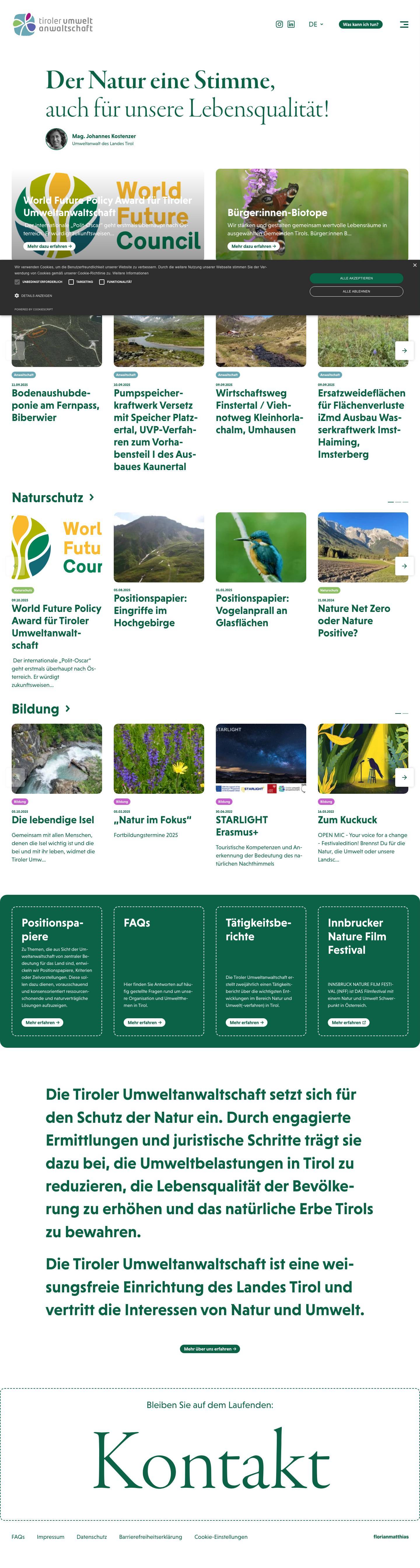 Home - Tiroler Umweltanwaltschaft - Full Screenshot