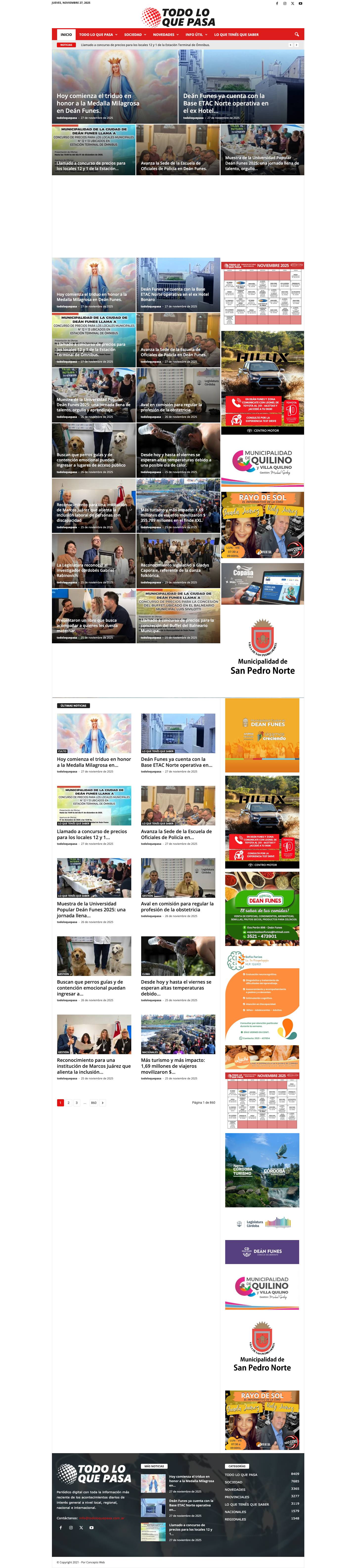 Inicio - todoloquepasa - Full Screenshot