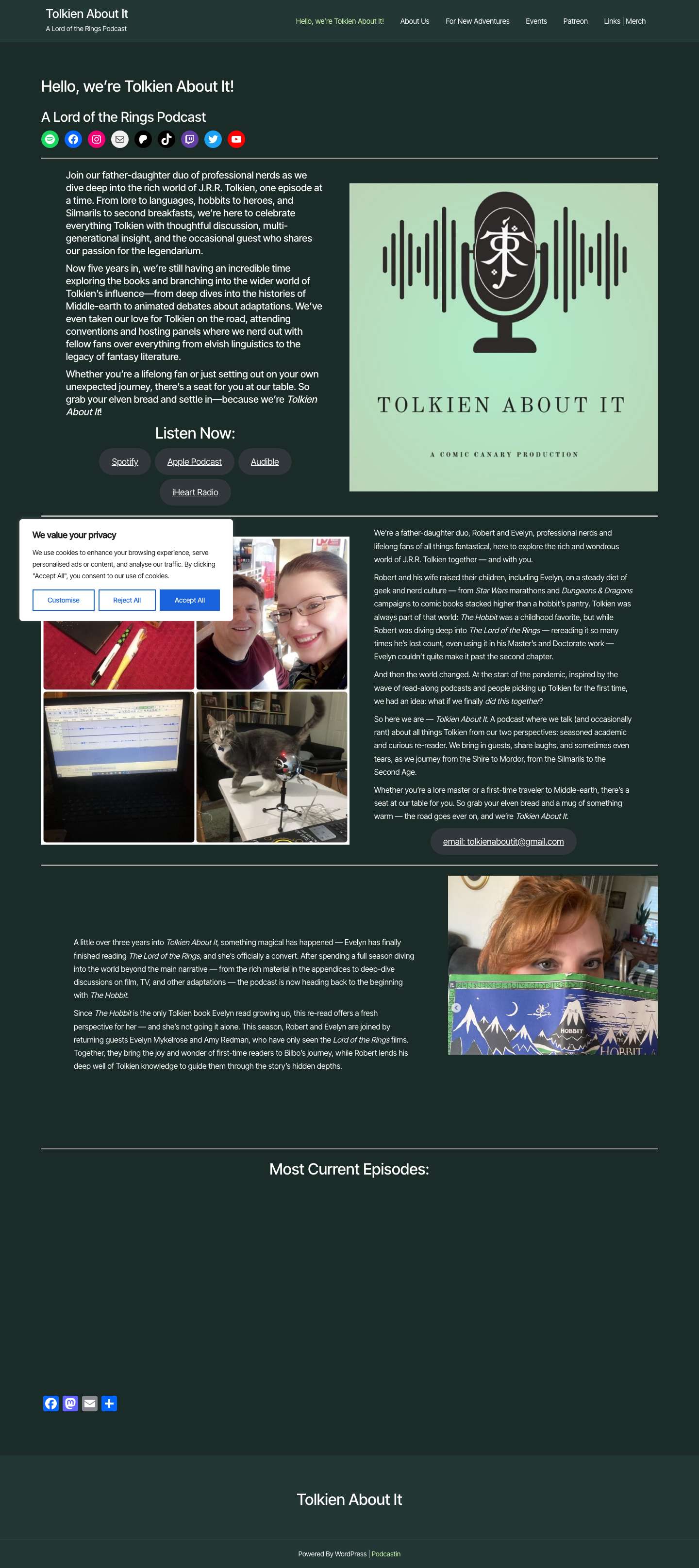 Hello, we're Tolkien About It! - Tolkien About It - Full Screenshot