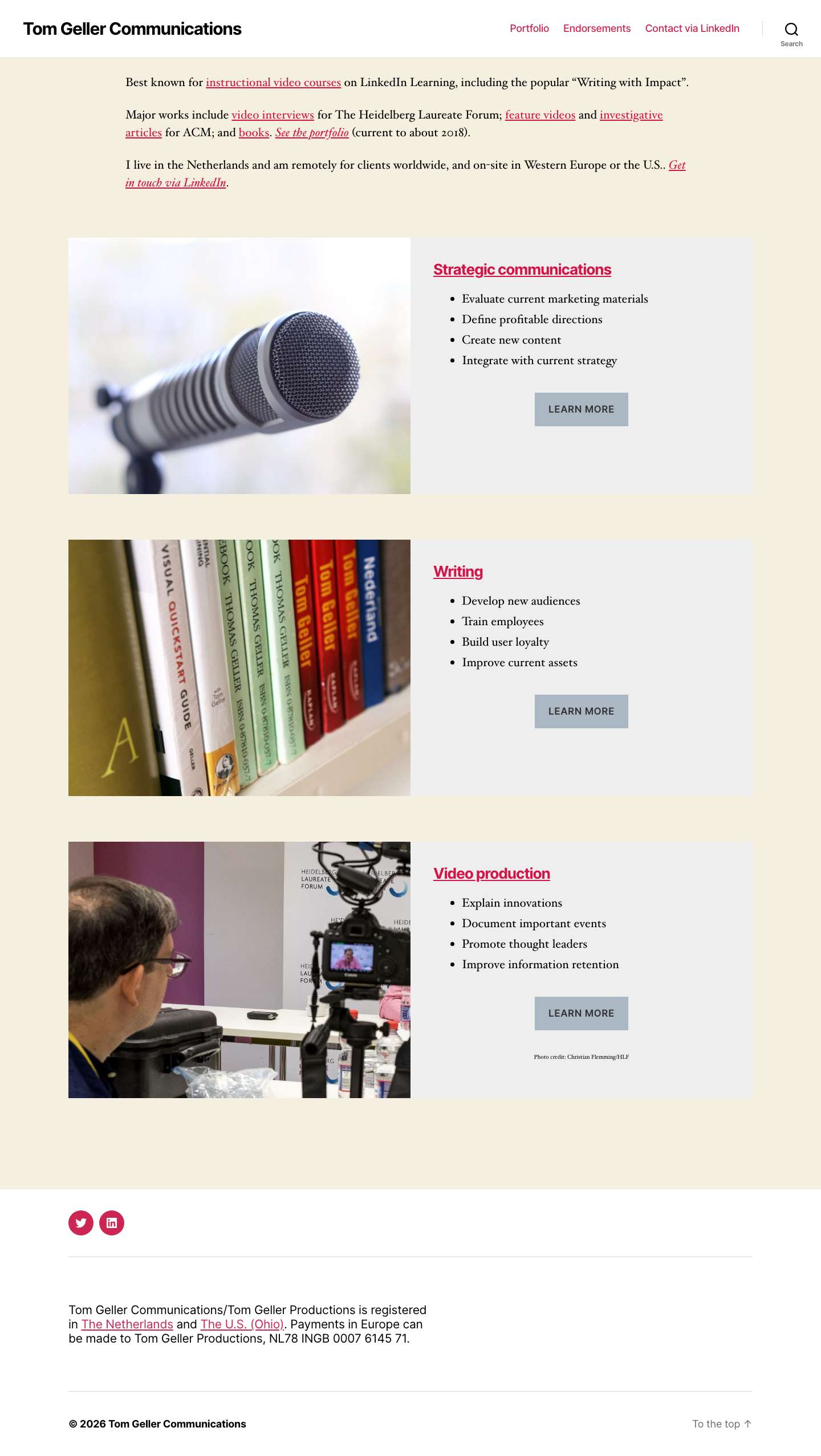 Tom Geller Communications - Full Screenshot