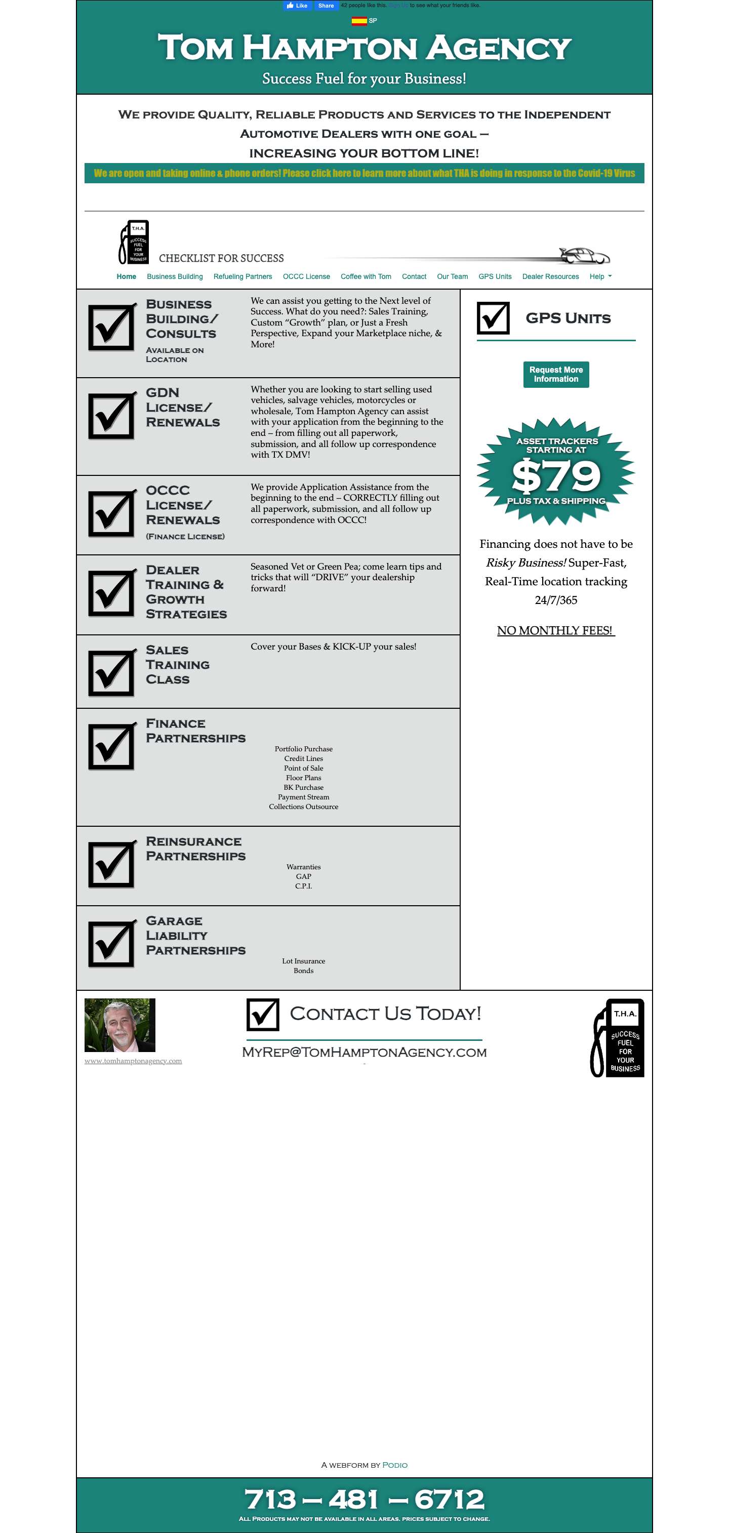 Tom Hampton Agency – Success Fuel for Your Business - Full Screenshot