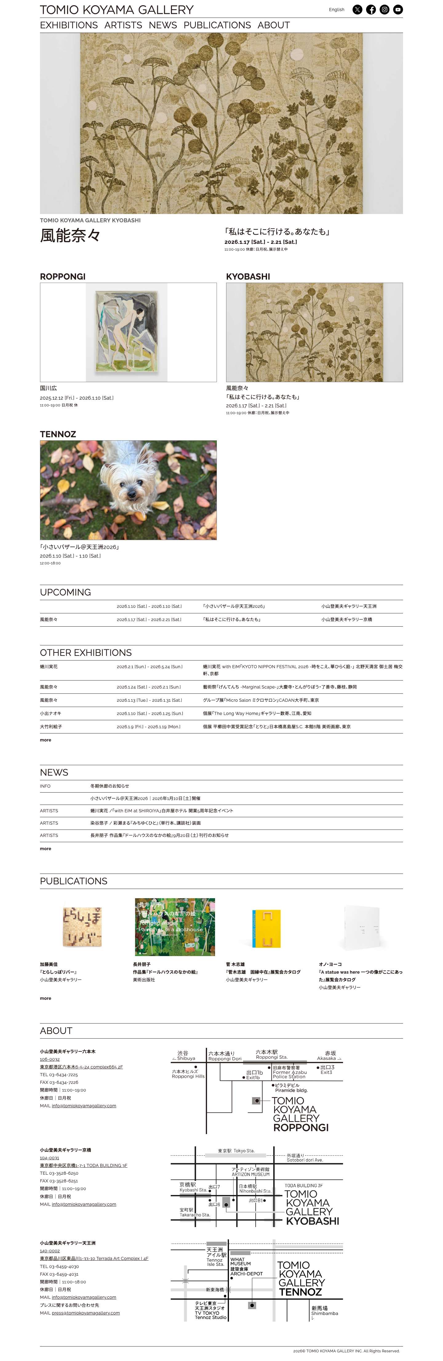 Tomio Koyama Gallery 小山登美夫ギャラリー – Tomio Koyama Gallery 小山登美夫ギャラリー - Full Screenshot