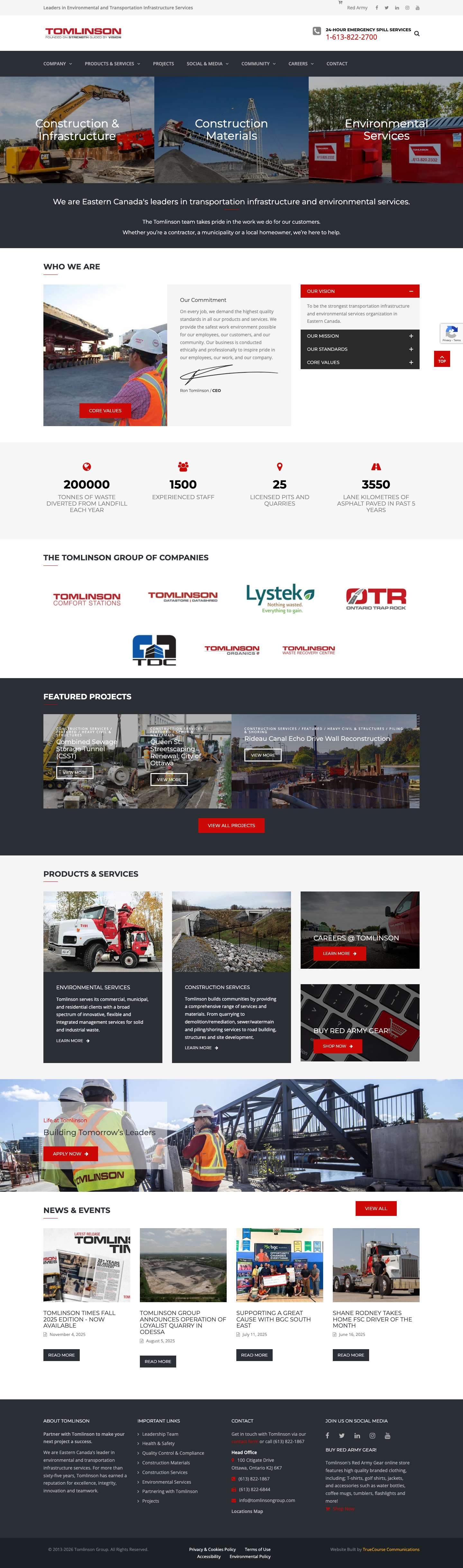 Home - Tomlinson Group - Full Screenshot