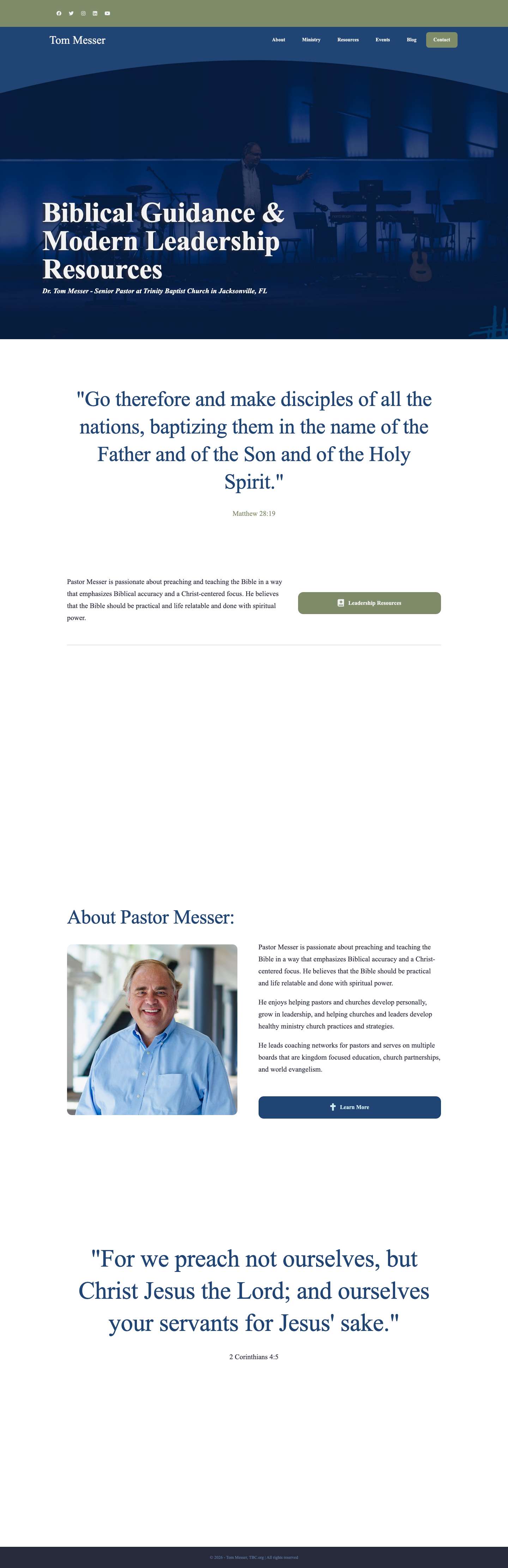 Home - Tom Messer - Full Screenshot