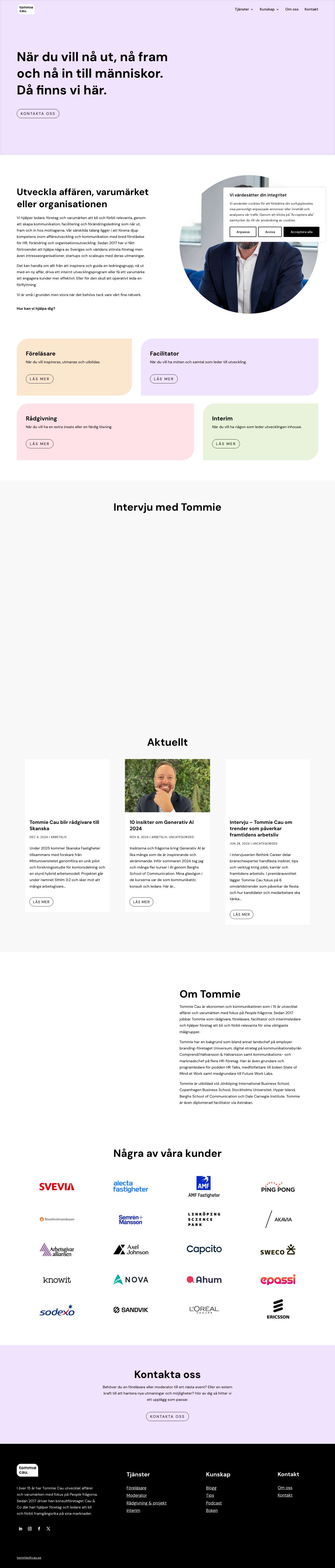 Tommie Cau - Vi utvecklar ledare & företag - Full Screenshot