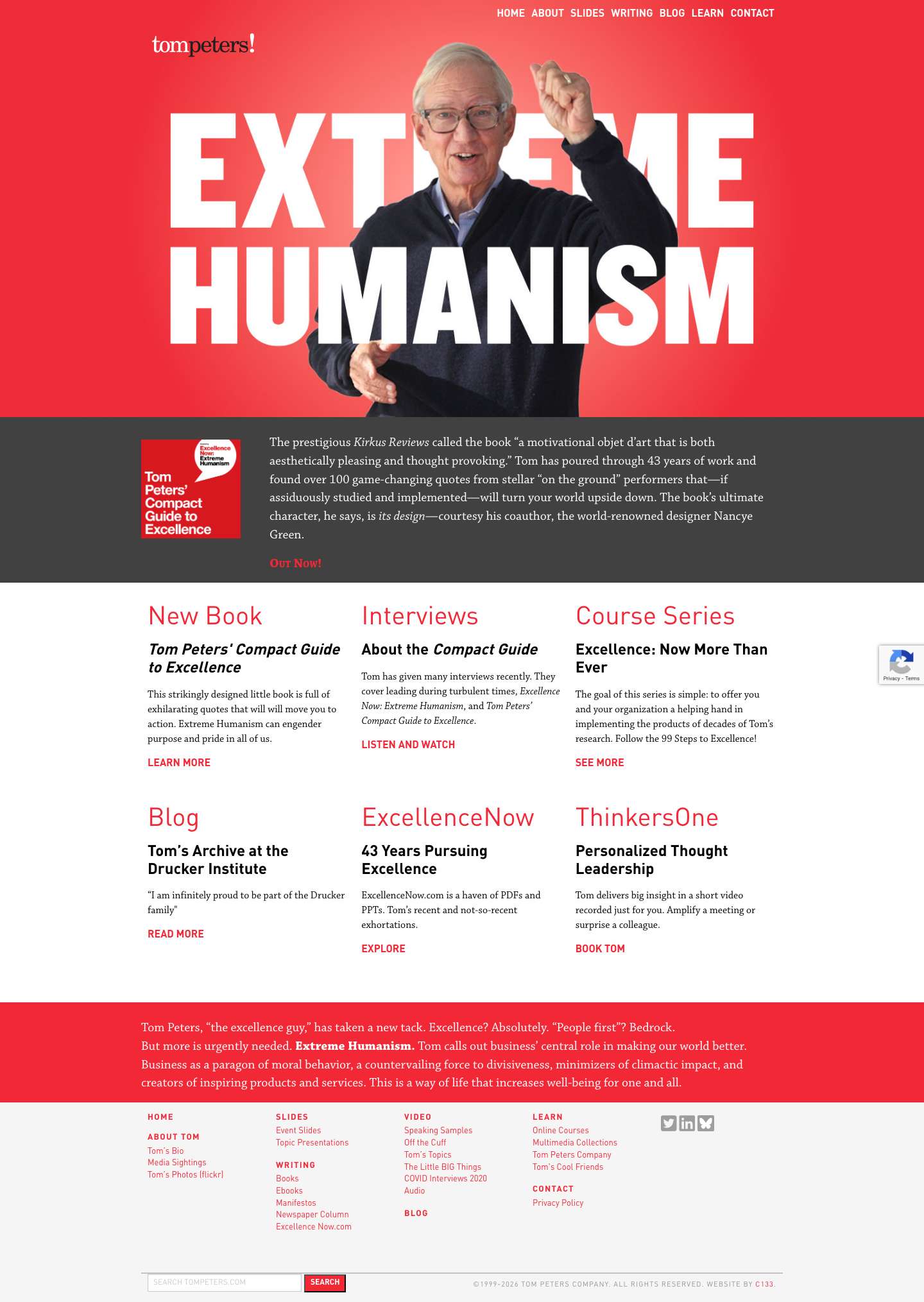 Home - Tom Peters - Full Screenshot