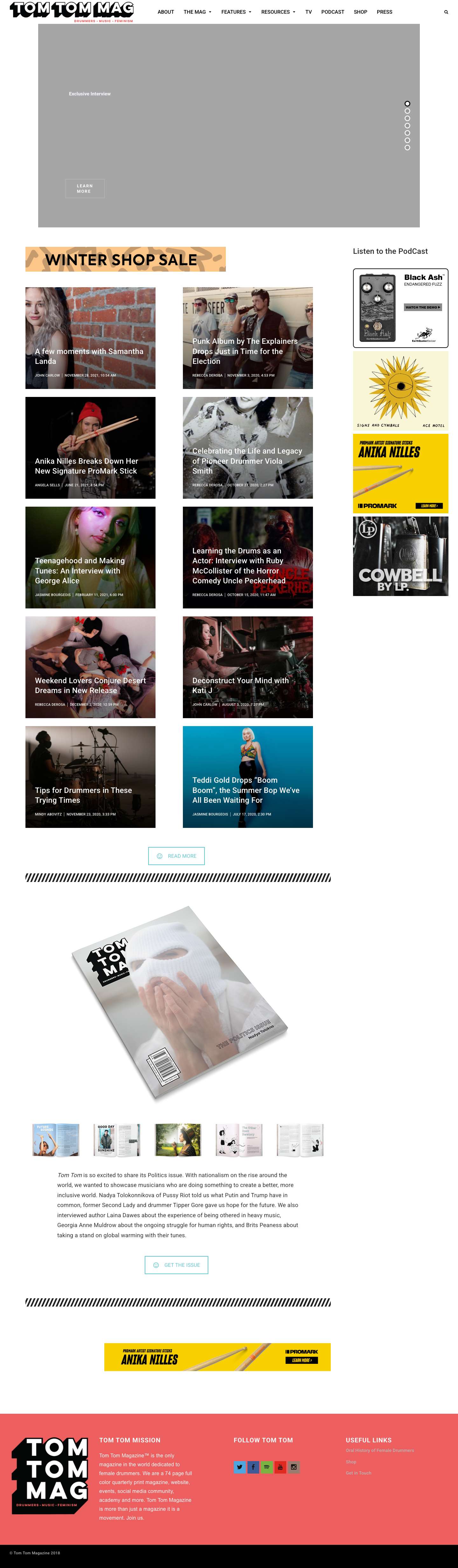 Tom Tom Magazine - Full Screenshot