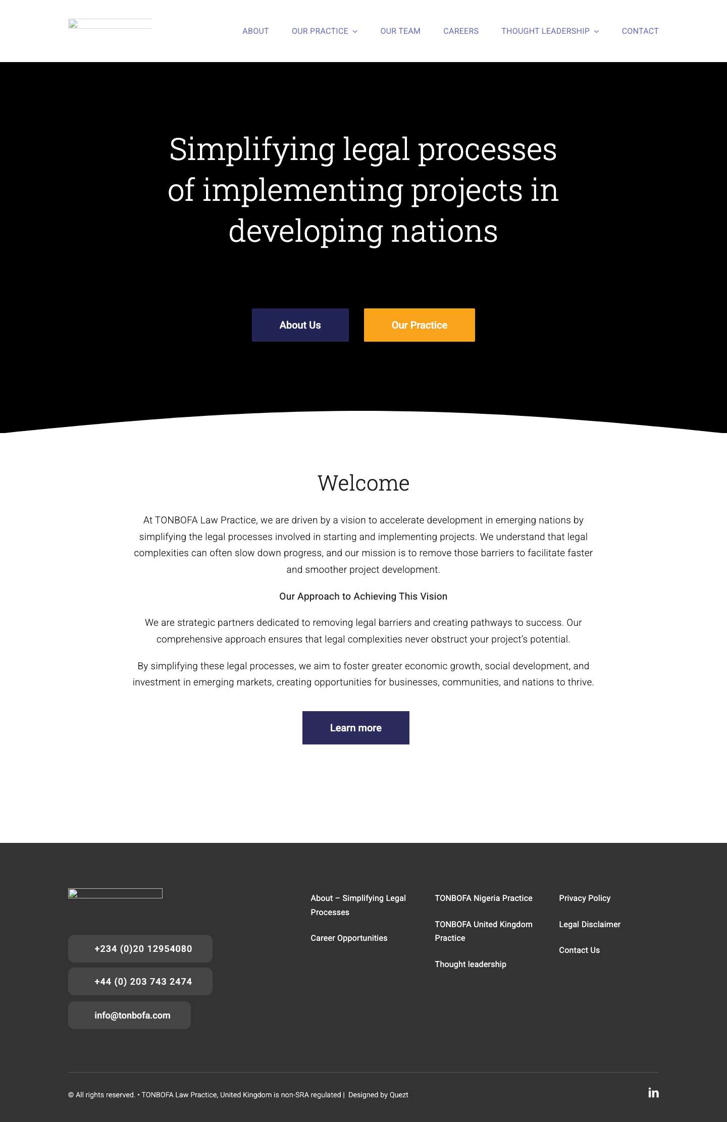 TONBOFA Law Practice - Simplifying Legal Processes - Full Screenshot