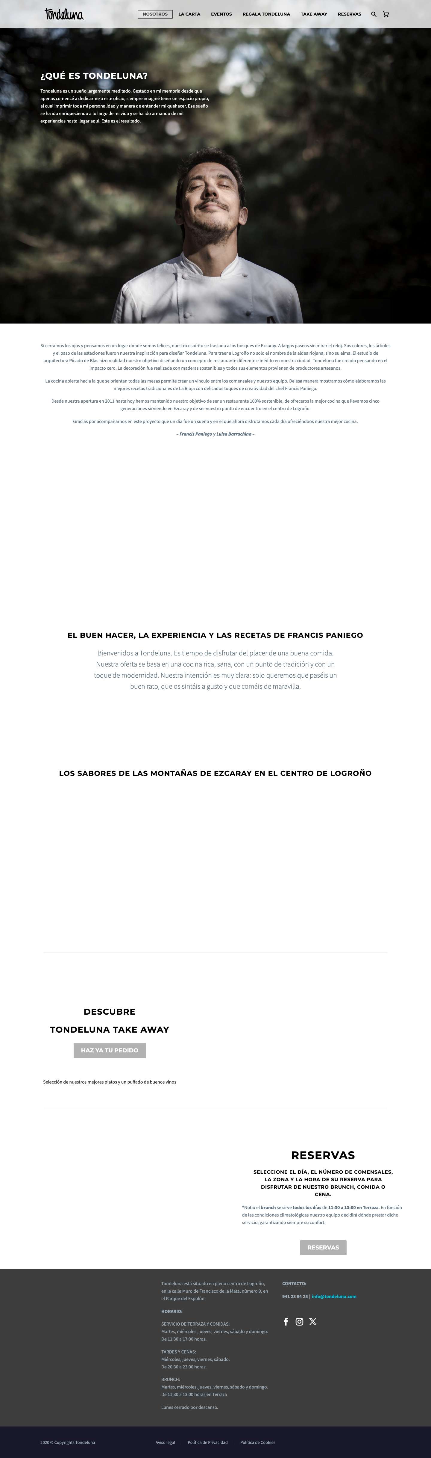 Tondeluna, la cocina de Francis Paniego en el centro de Logroño - Full Screenshot