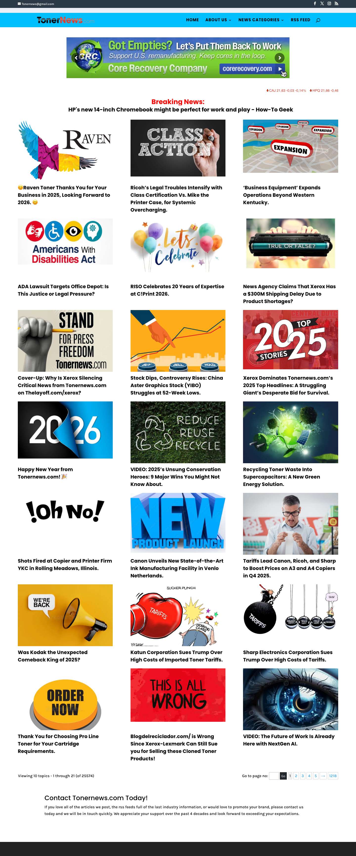 Tonernews – Latest News & Updates: Toner and Ink Industry | Stay Informed with Cutting-Edge Insights - Full Screenshot