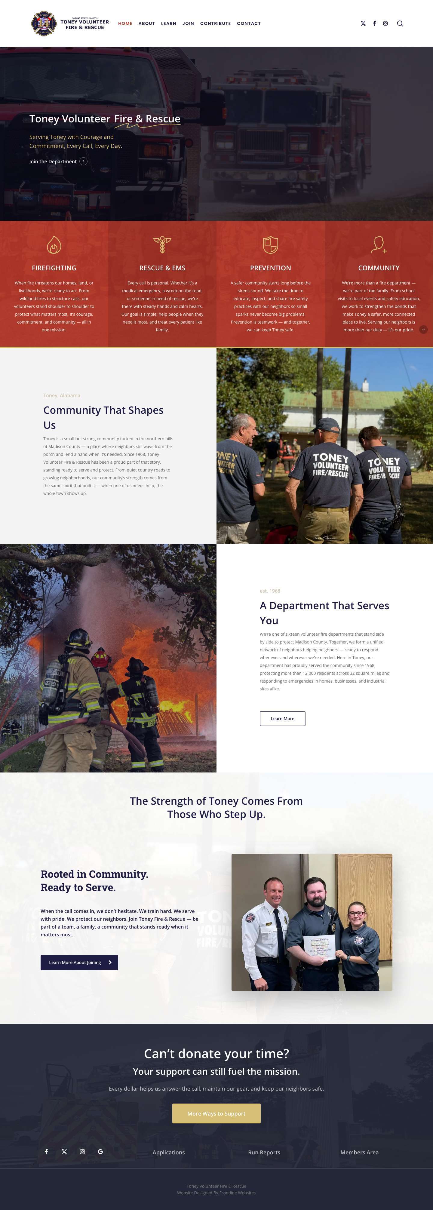 Toney Fire & Rescue - Serving Toney, AL with Courage and Commitment - Full Screenshot