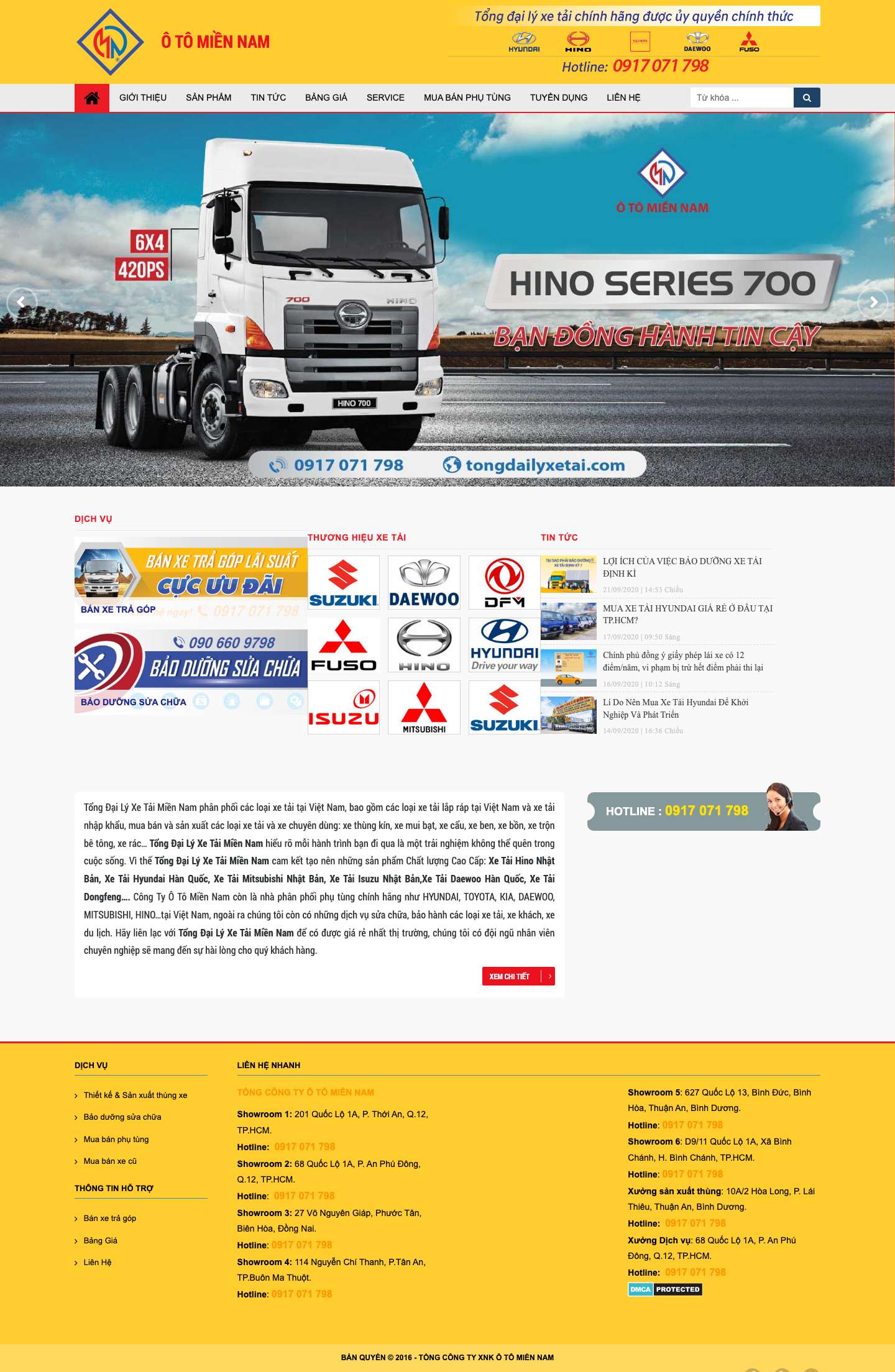 Ô TÔ MIỀN NAM|TỔNG ĐẠI LÝ XE TẢI CHÍNH HÃNG - Full Screenshot