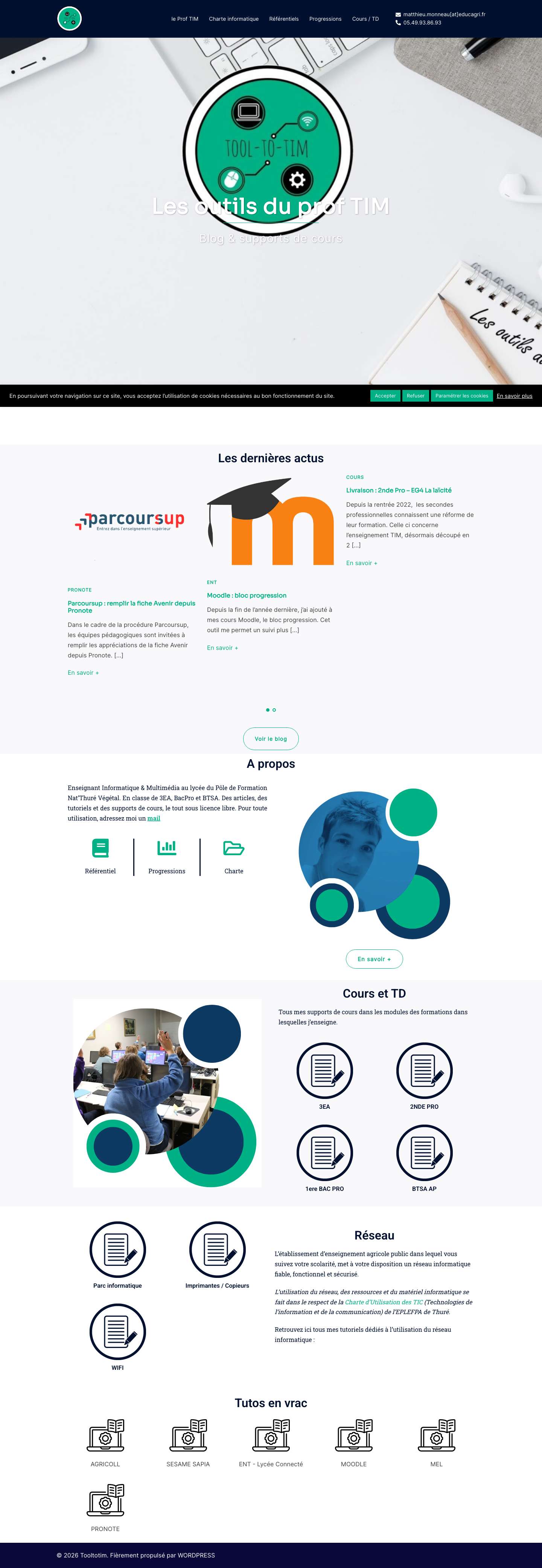 Accueil - Tooltotim - Full Screenshot