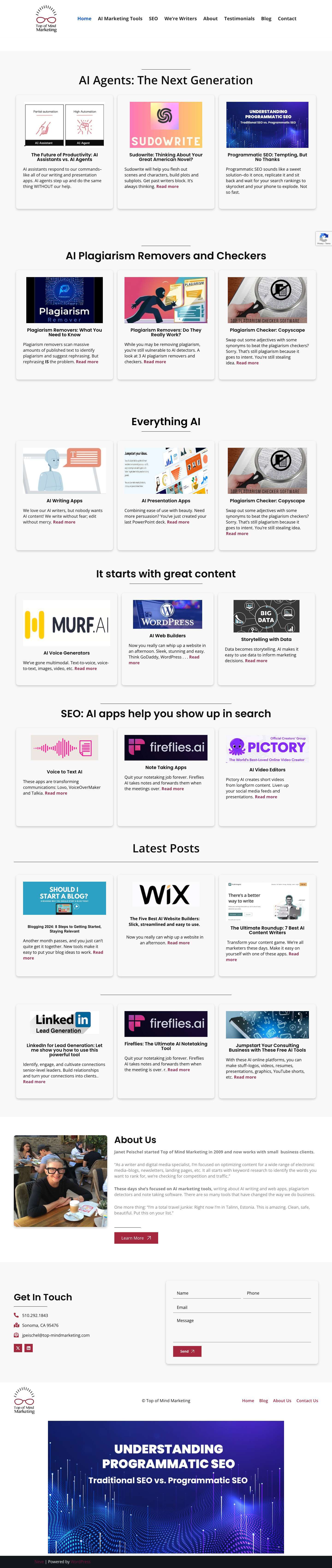 Home - Top of Mind Marketing - Full Screenshot