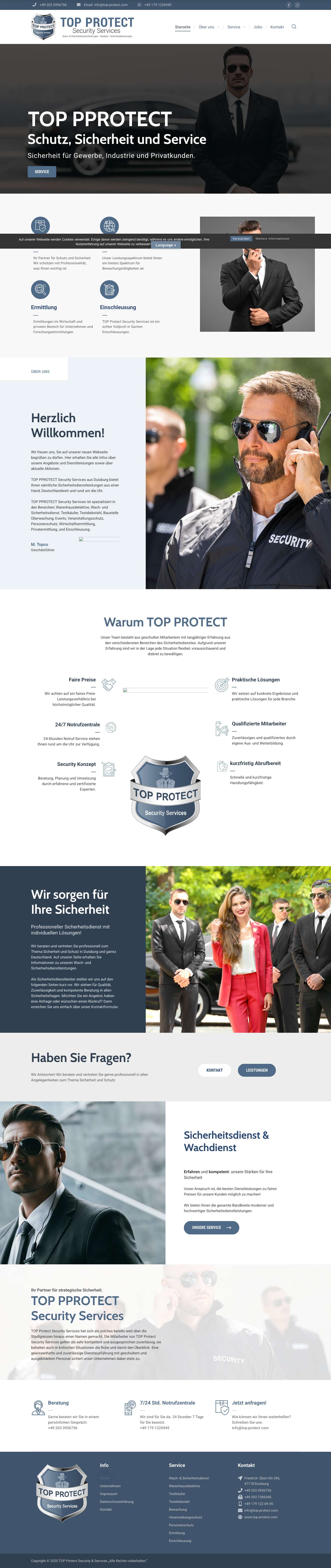 TOP PPROTECT Security Services - Full Screenshot