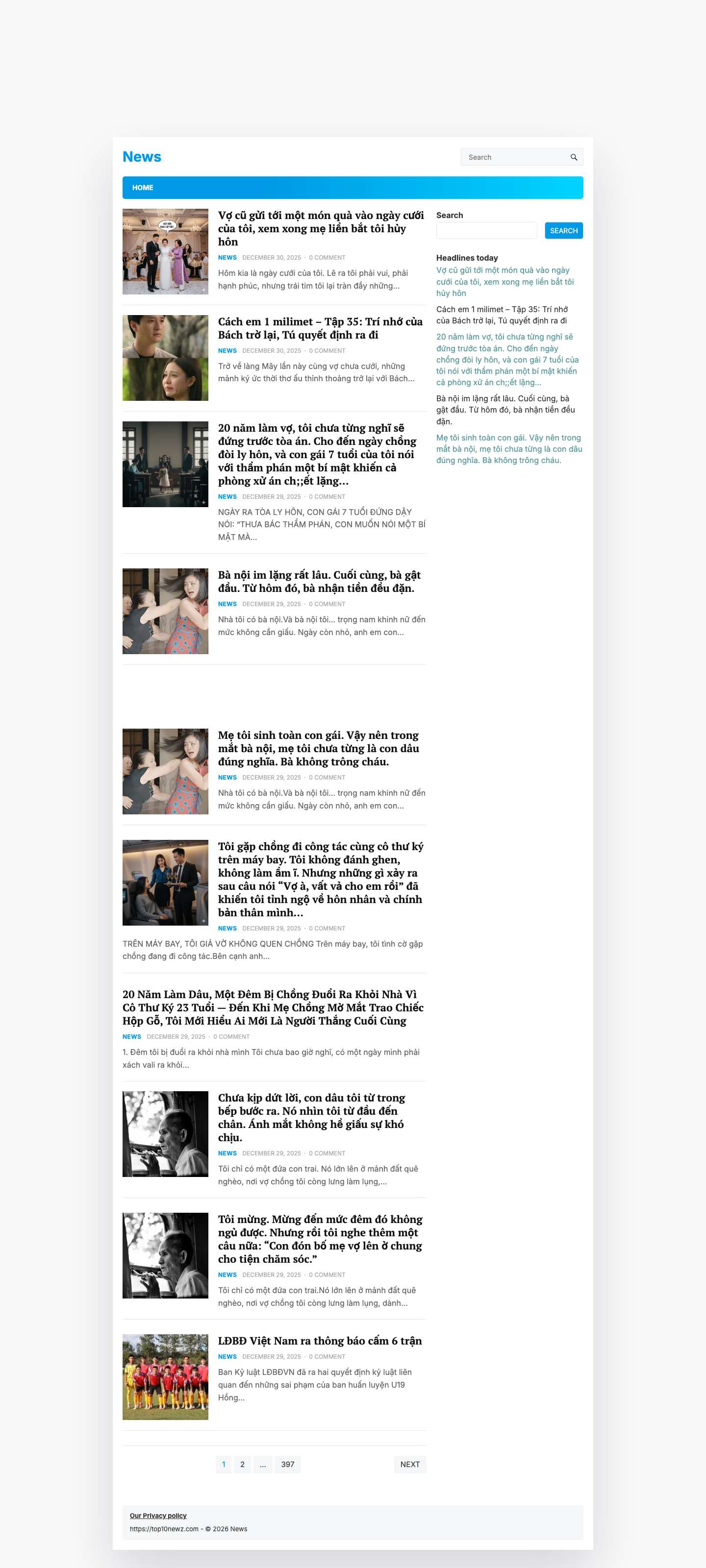 News - - Full Screenshot