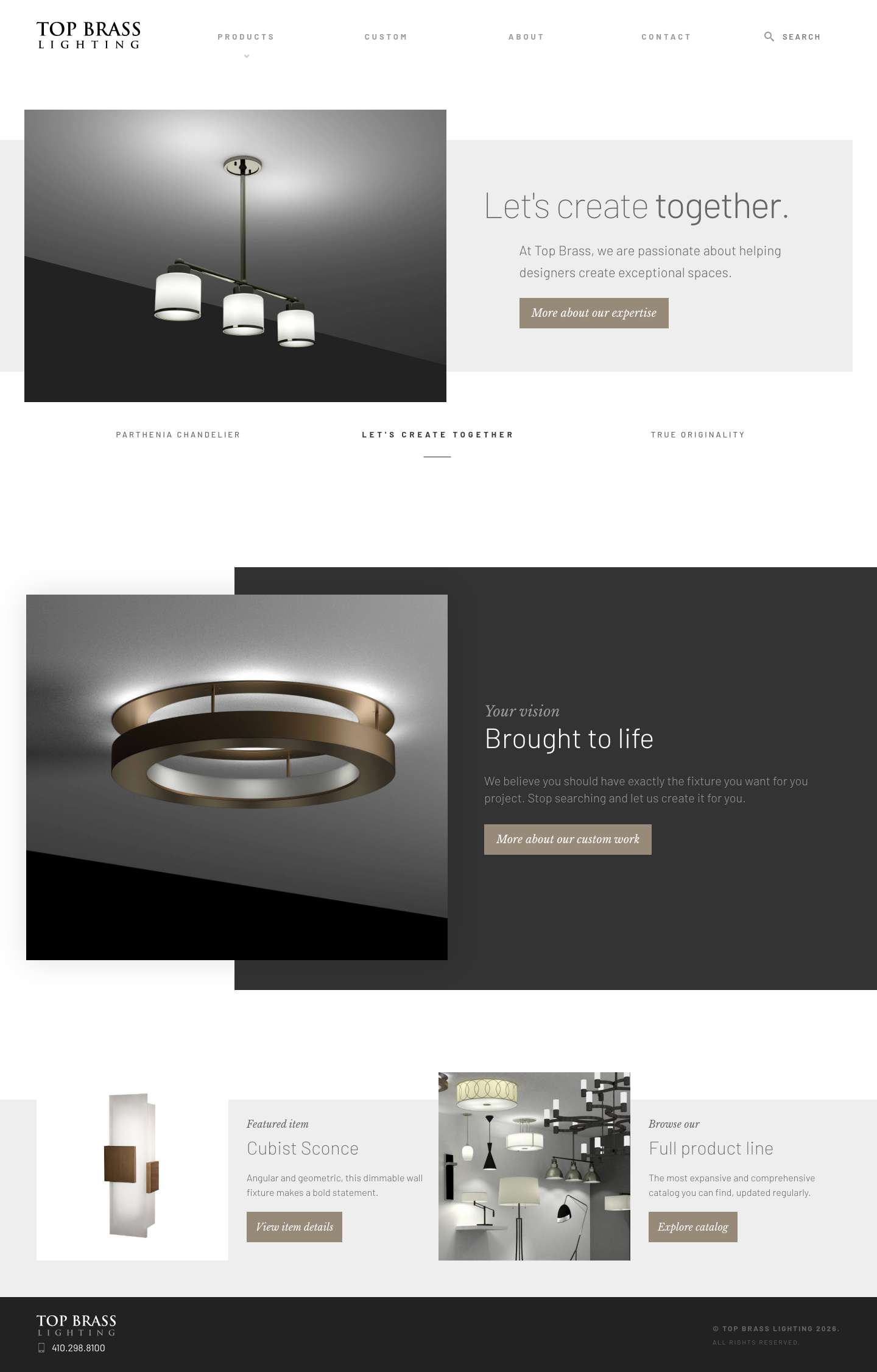 Top Brass LightingHome - Top Brass Lighting - Full Screenshot