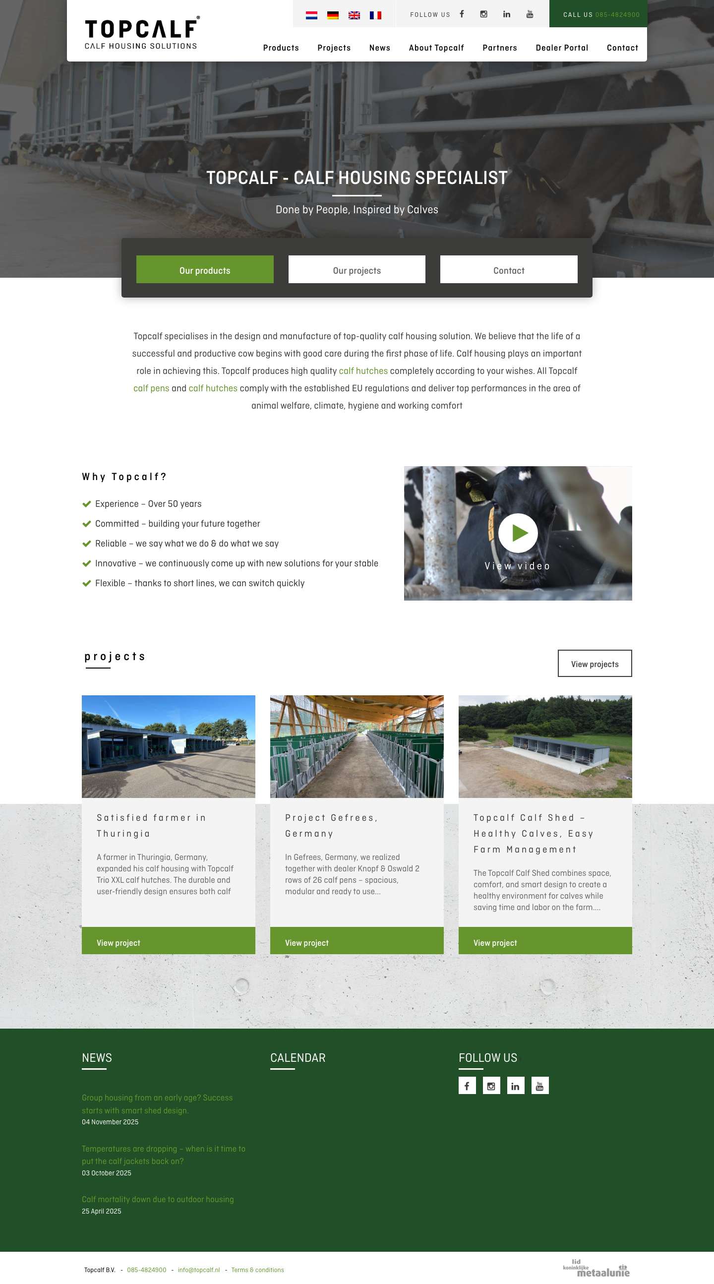 Topcalf | Specialist in Calf Housing | Optimal living environmentWhatsApp - Full Screenshot