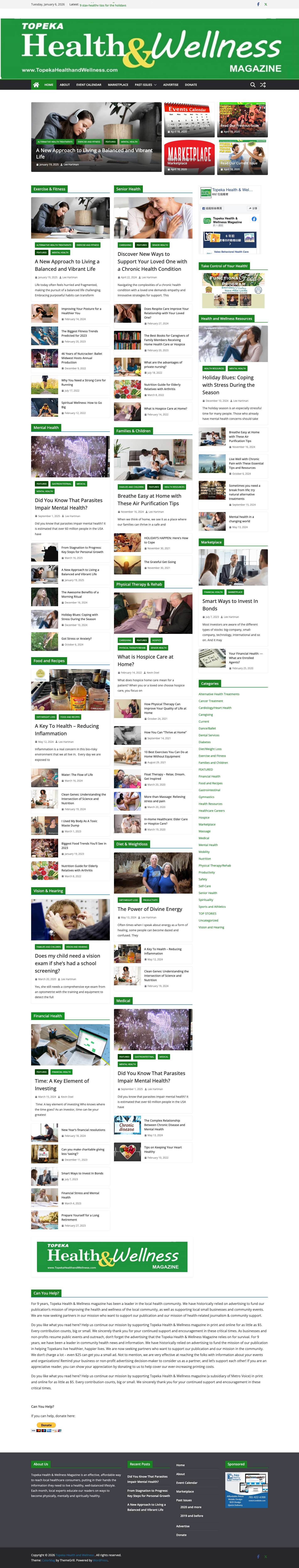 Topeka Health and Wellness - Living healthy in Topeka - Full Screenshot