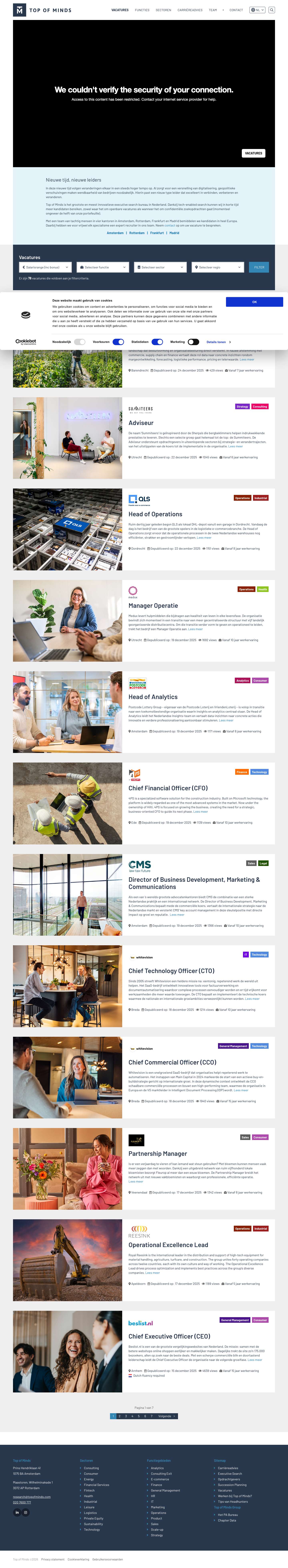 Top of Minds Executive Search - Full Screenshot