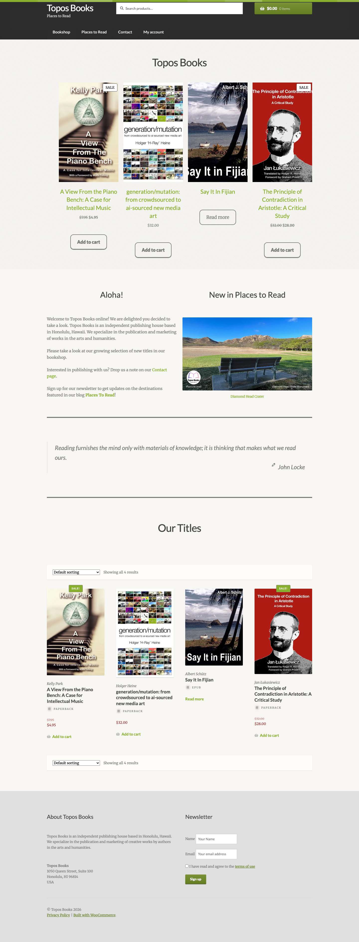 Topos Books - Places to Read Topos Books - Full Screenshot