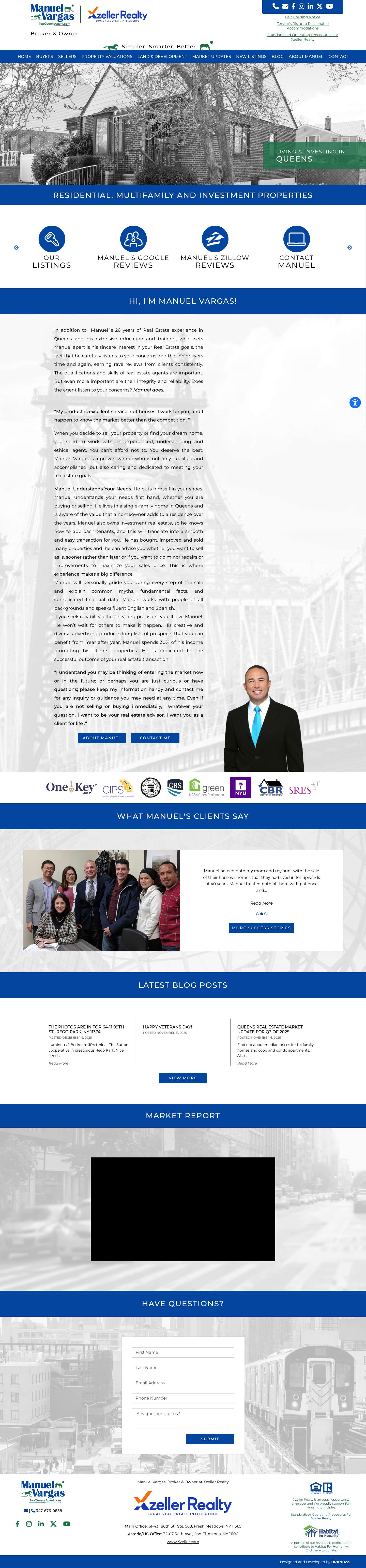 Best Queens Real Estate Broker - Manuel Vargas - Sell for more, - Manuel Vargas | Top Queens Agent - Full Screenshot