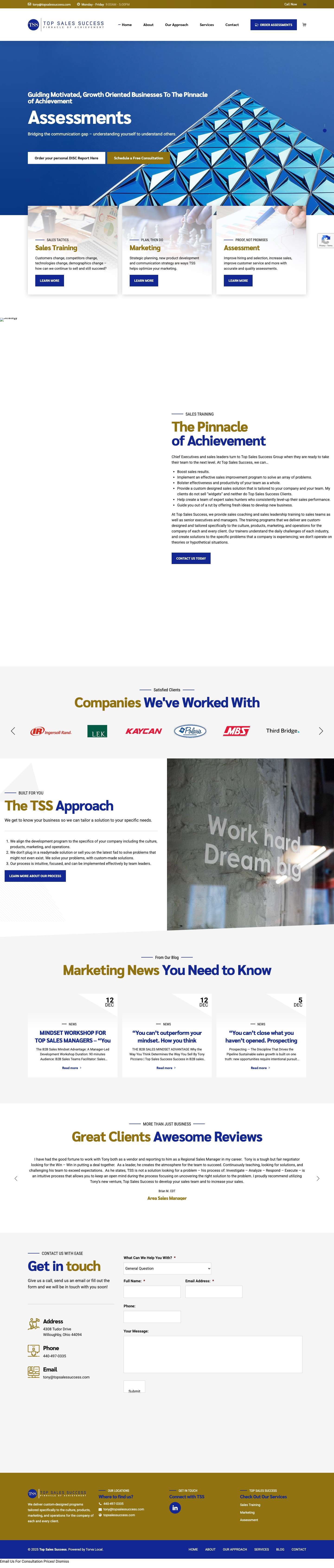 Top Sales Success | Sales Training With Real Solutions - Full Screenshot