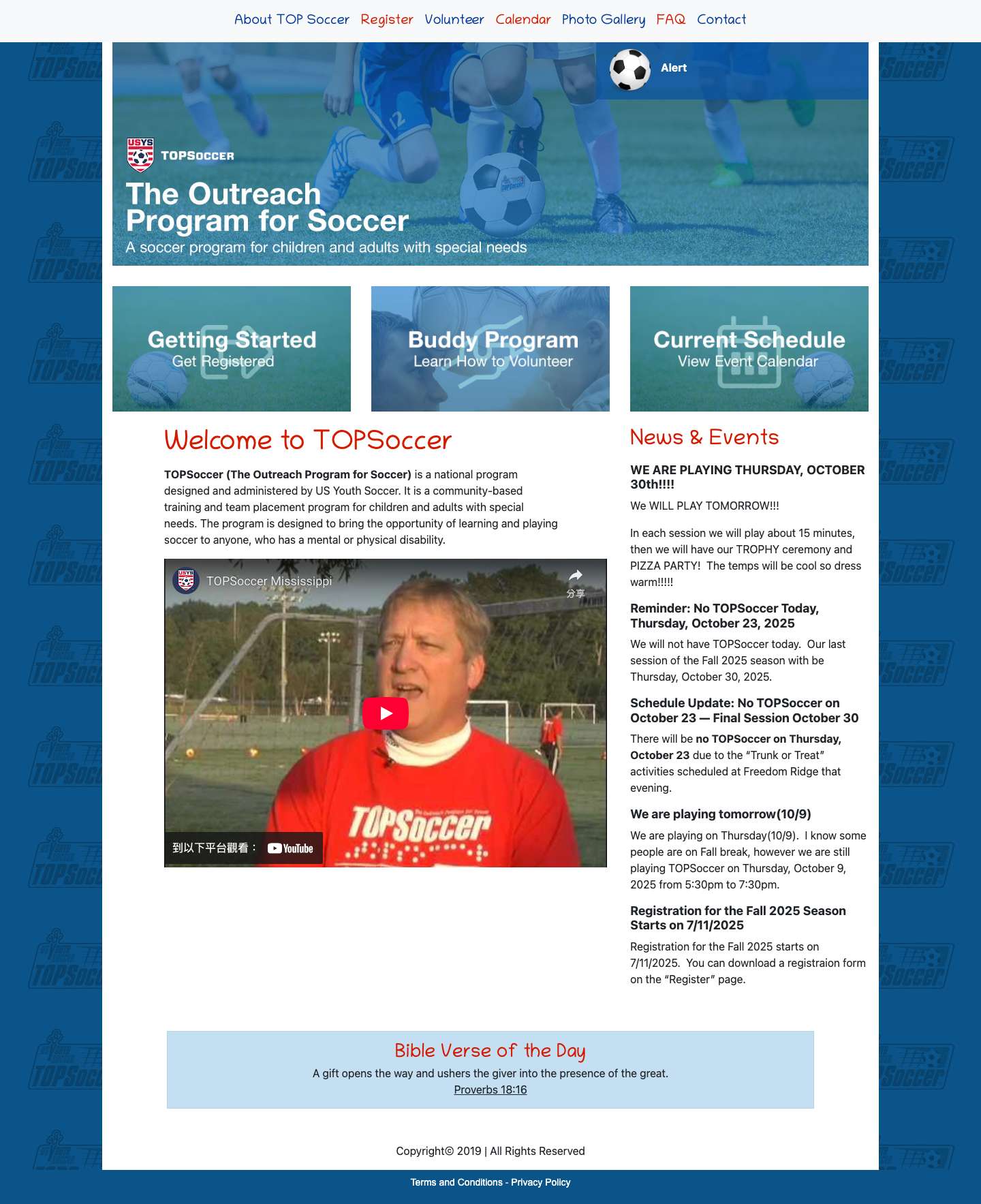 Top Soccer – The Outreach Program for Soccer - Full Screenshot