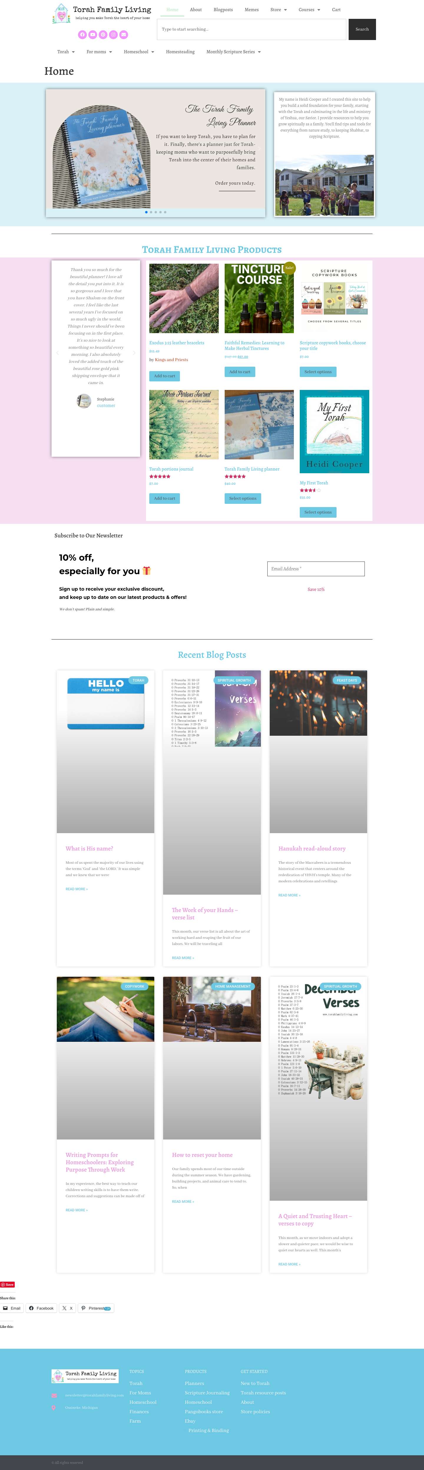 Home - Torah Family Living - Full Screenshot