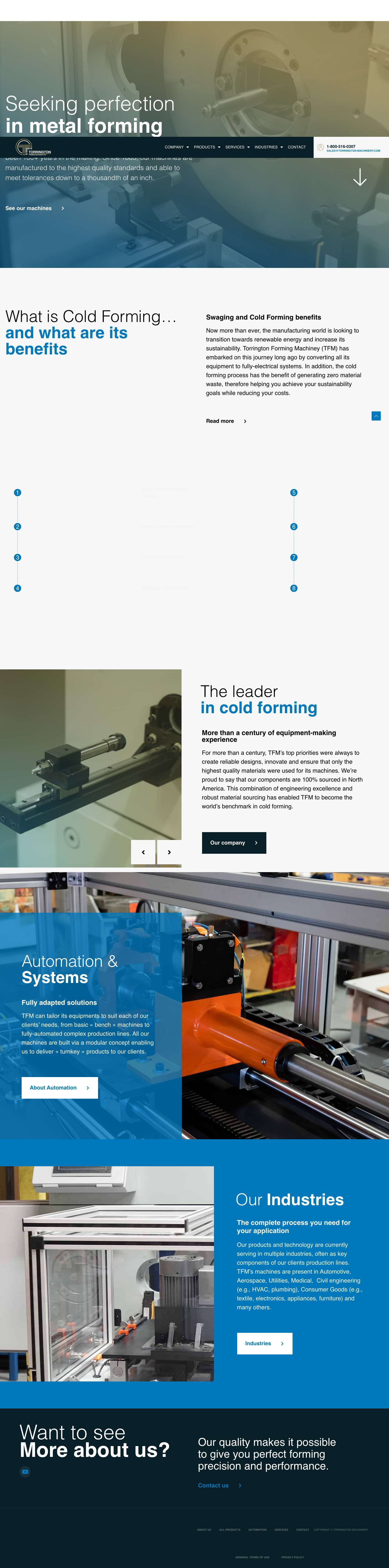 Seeking perfection in metal forming | Torrington Machinery - Full Screenshot