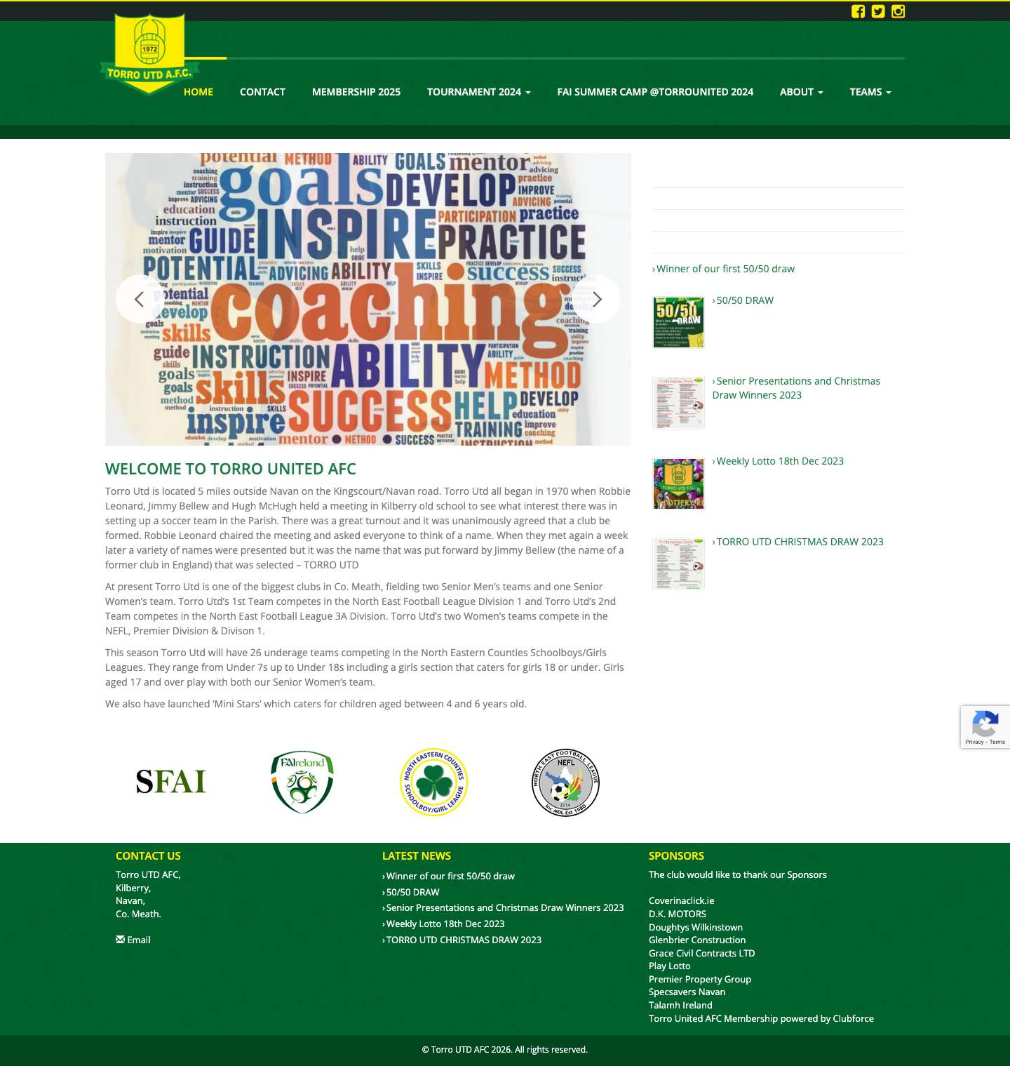 Torro United AFC | Established in 1972 - Full Screenshot