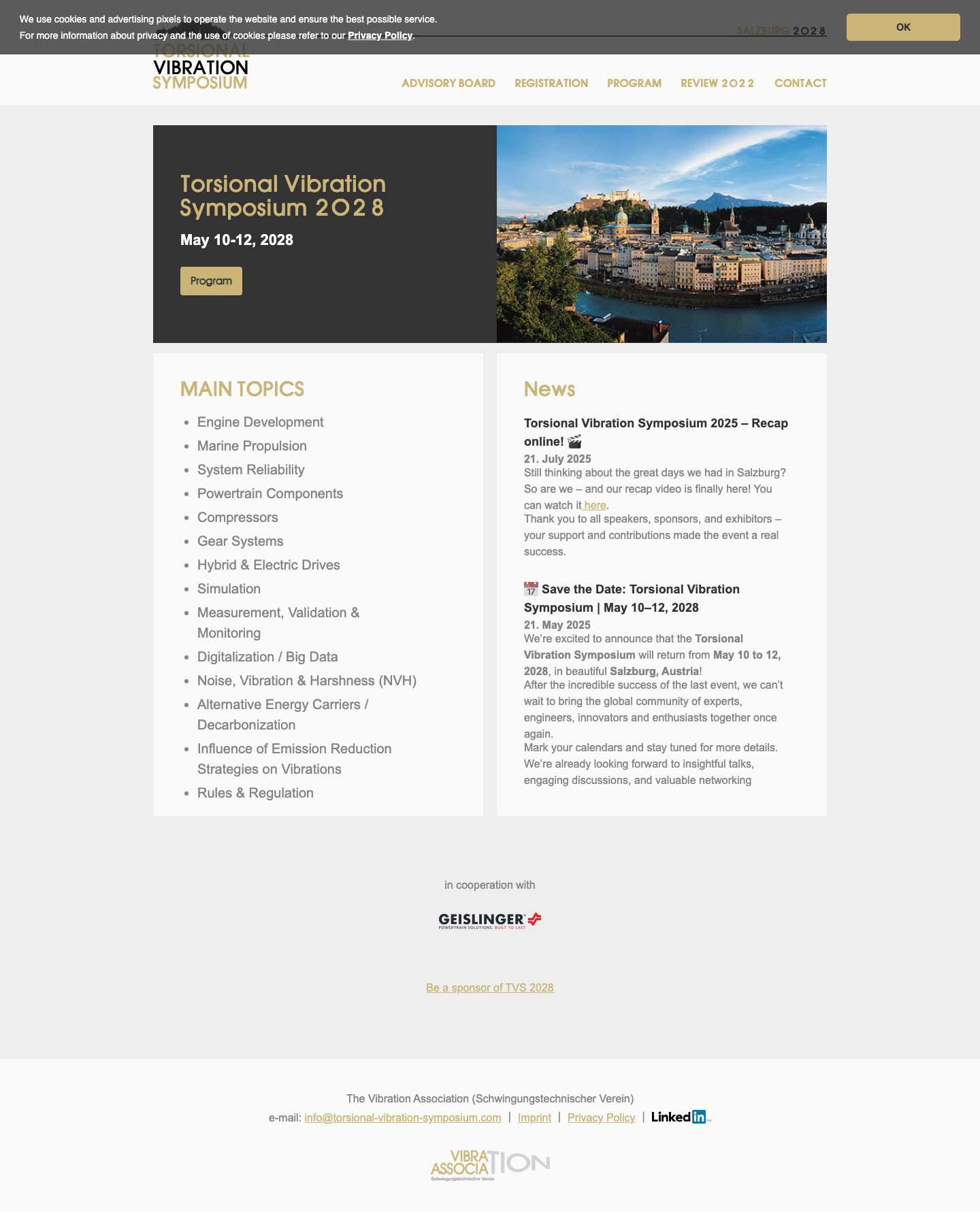 Home - Torsional Vibration SymposiumHome - Torsional Vibration Symposium - Full Screenshot