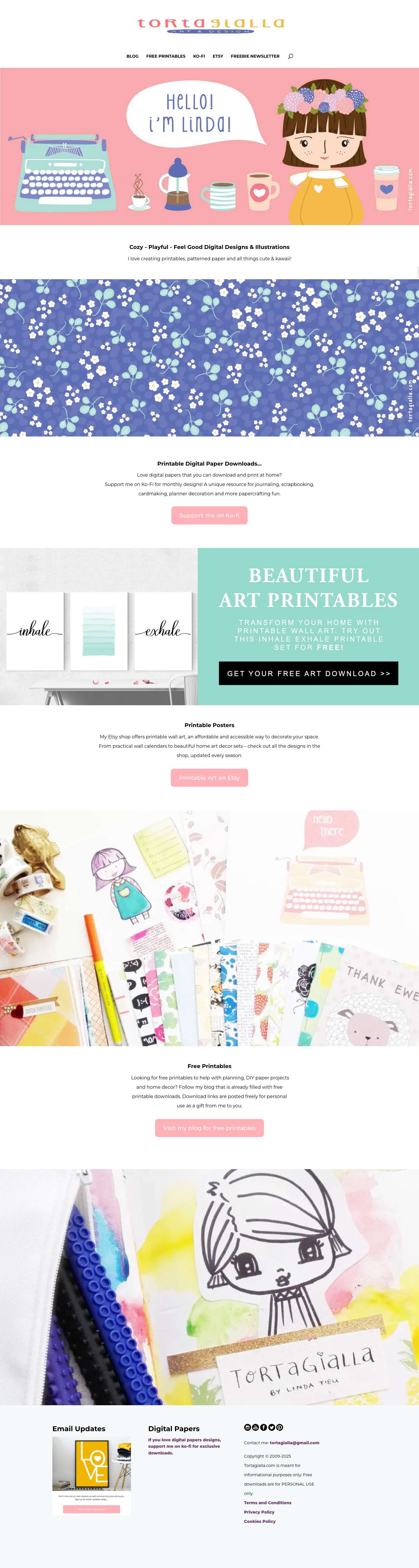 Tortagialla | Printable Art and Design by Linda Tieu - tortagialla - Full Screenshot