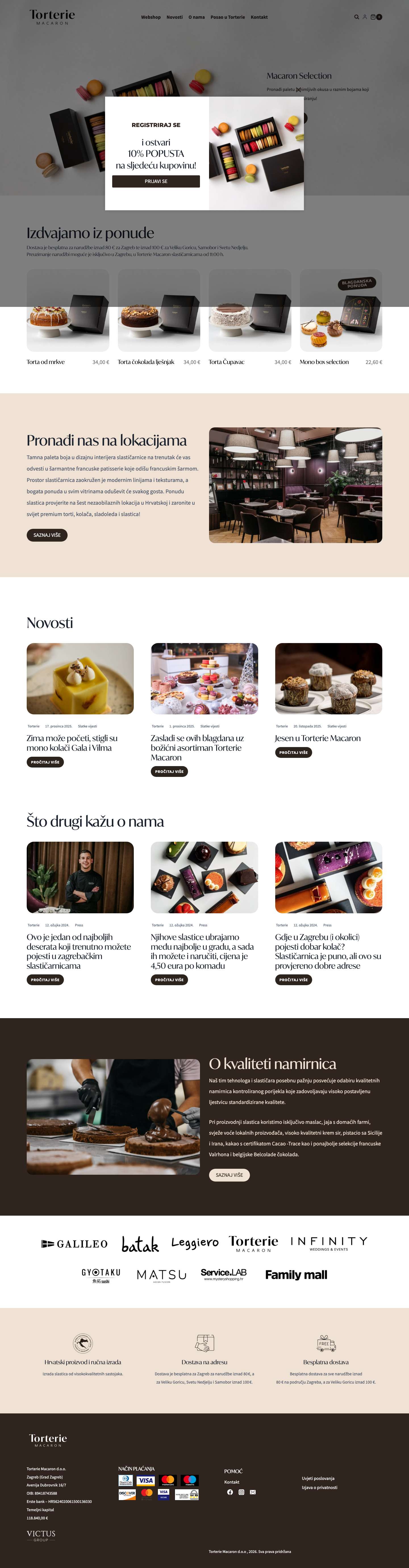 Home - Torterie Macaron d.o.oPretražiMoj računVaša košaricaToggle MenuMoj računVaša košaricaContinueContinueContinueContinueContinueContinueFacebookInstagramEmailToggle Menu CloseScroll to topScroll to topExpandToggle Menu ClosePretraži - Full Screenshot