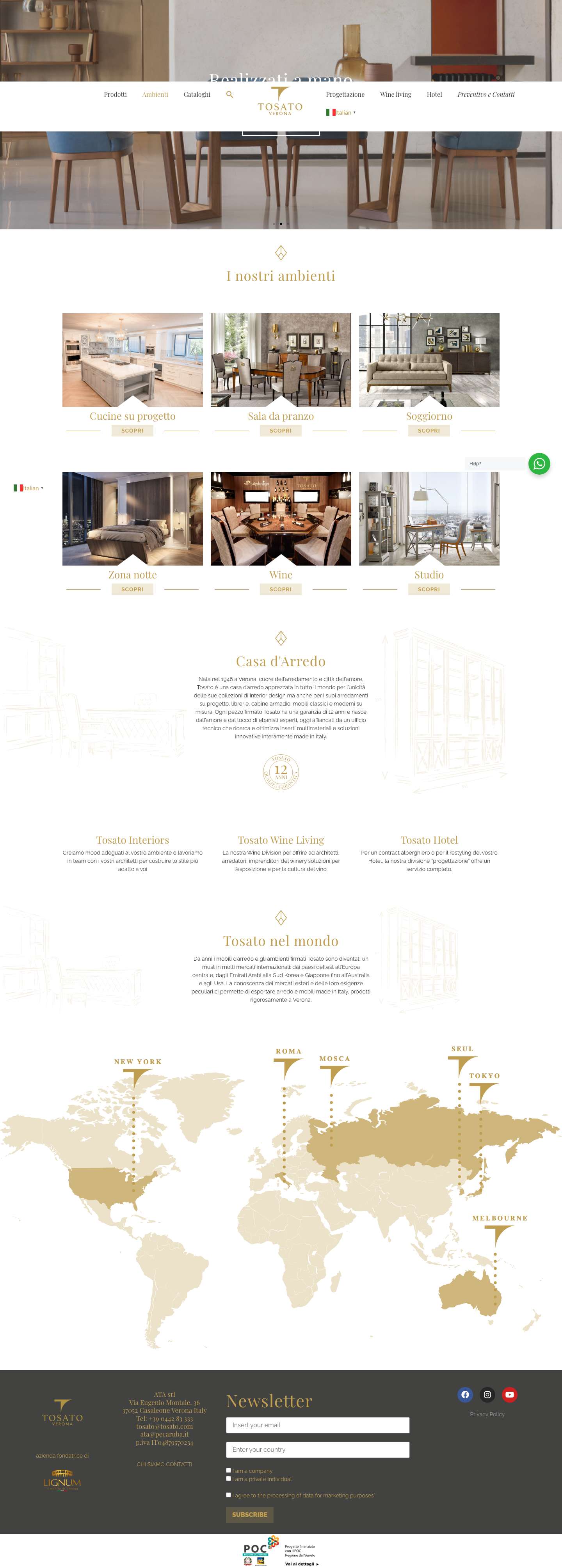 Home - Tosato Casa d'Arredo srl - Full Screenshot