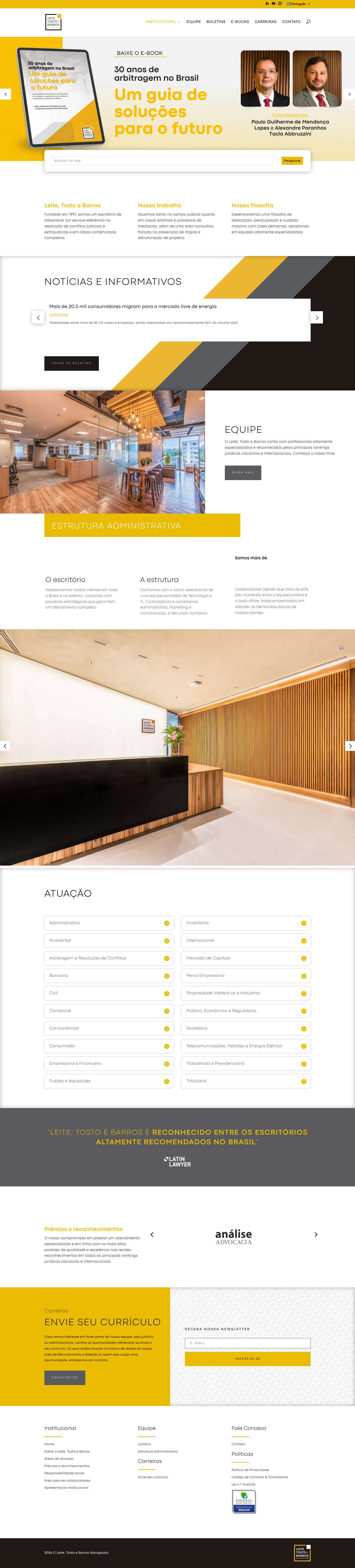 Leite, Tosto e Barros Advogados - Full Screenshot