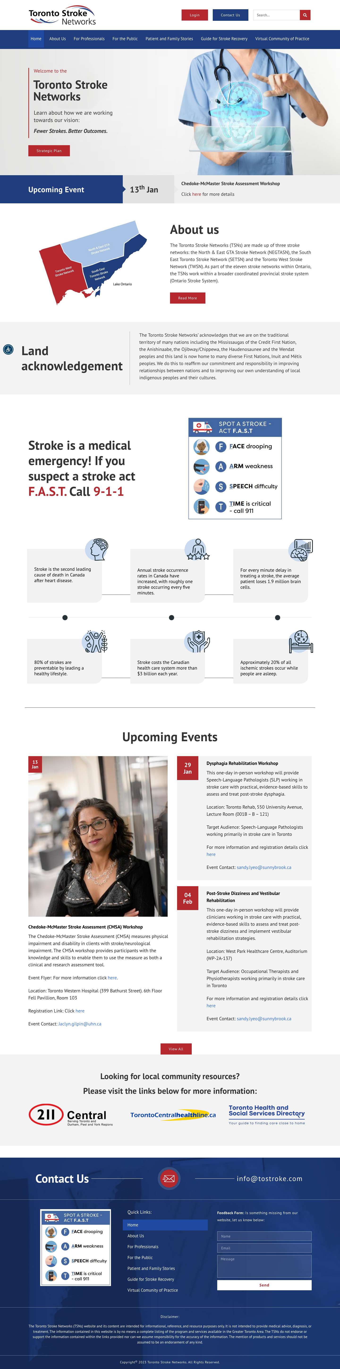 Toronto Stroke Networks - Full Screenshot