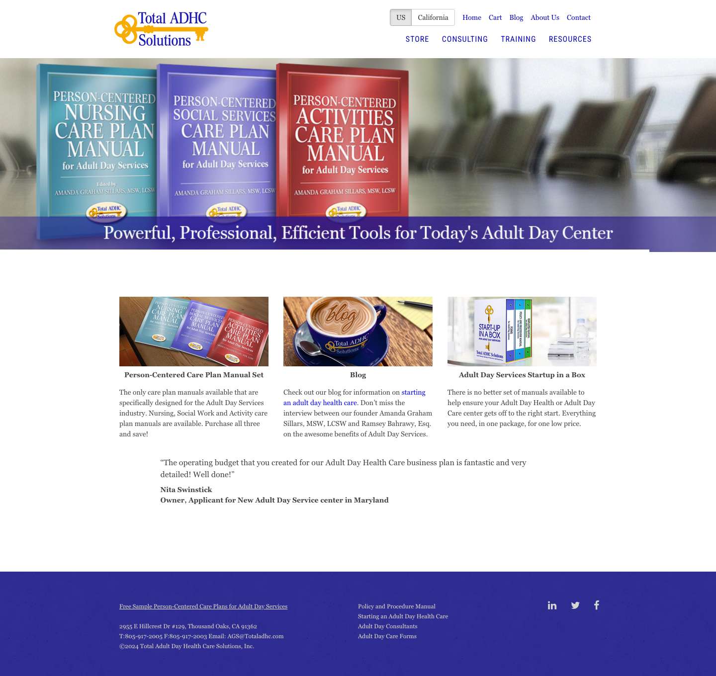 Largest Adult Day Consulting Firm in the U.S. - Full Screenshot