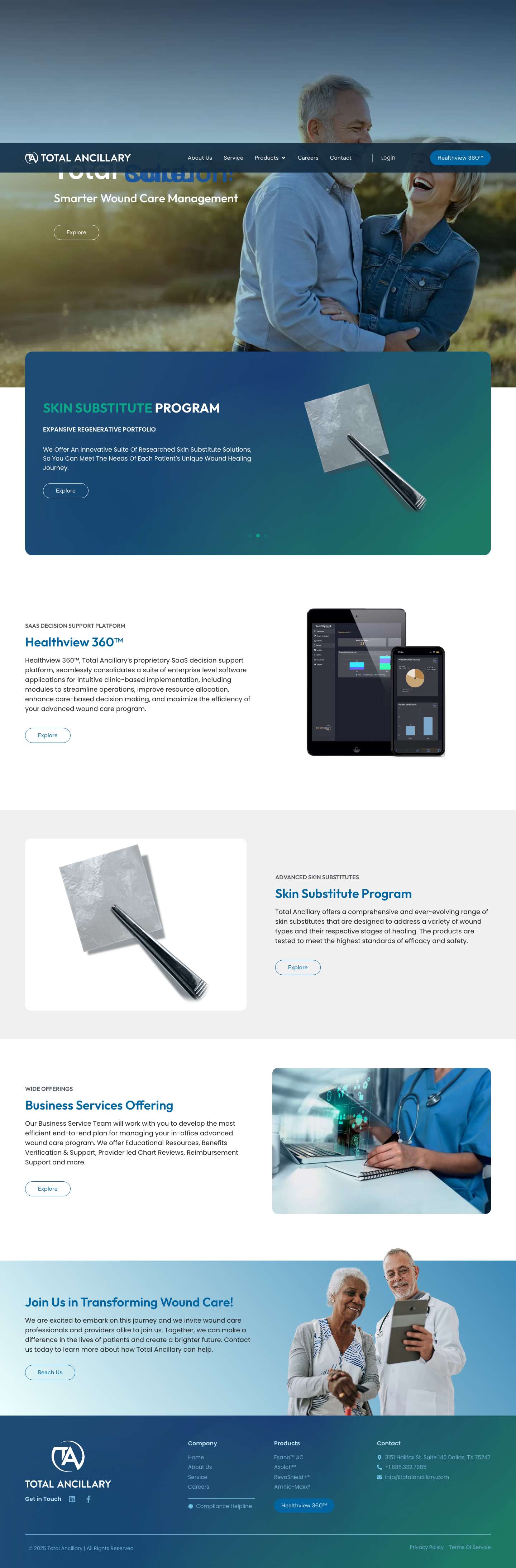 Total Ancillary - Your premier partner in end-to-end advanced wound care solutions. - Full Screenshot